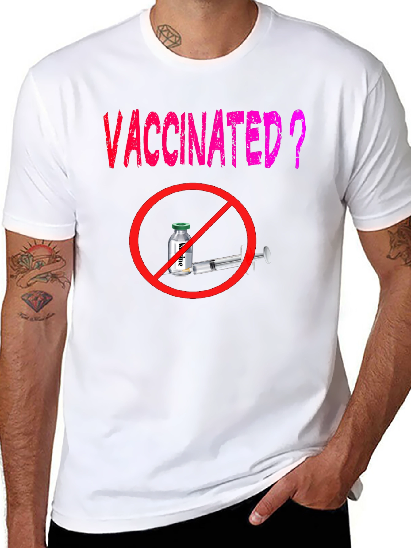 Vaccinated? T-Shirt - Anti-Vaccine Statement Tee