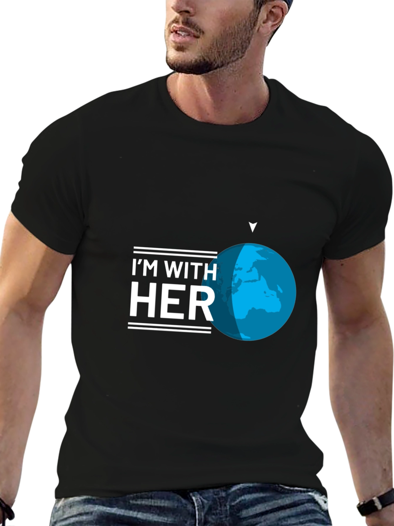 Im With Her Earth Graphic T-Shirt