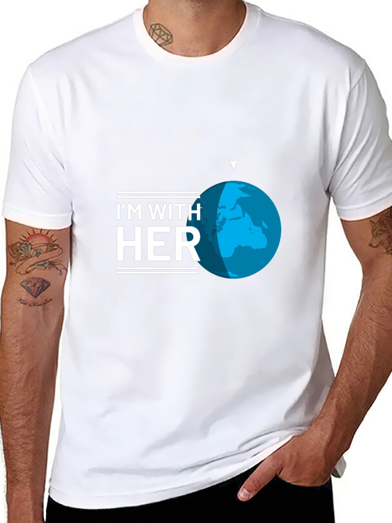 Im With Her Earth Graphic T-Shirt