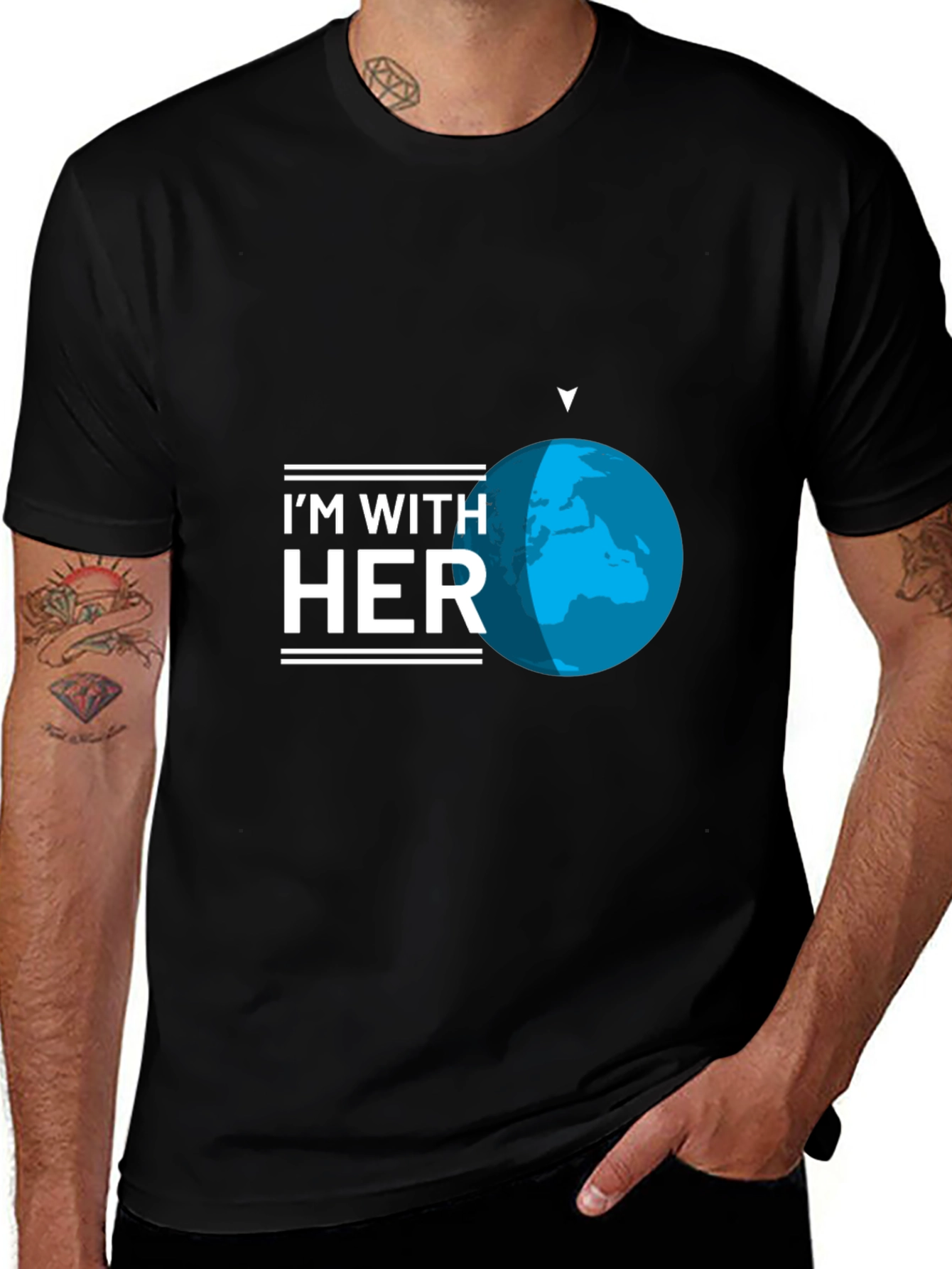 Im With Her Earth Graphic T-Shirt