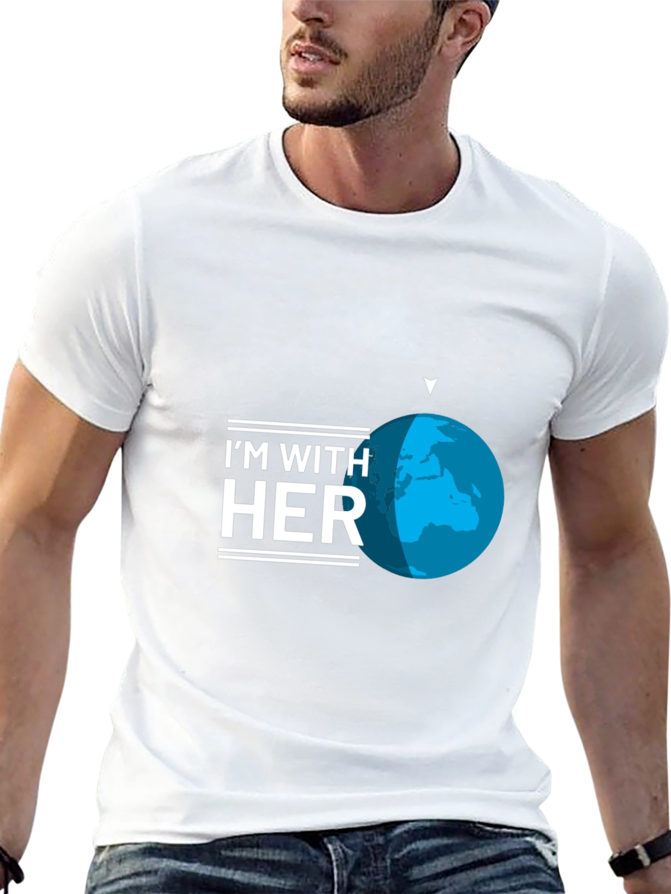 Im With Her Earth Graphic T-Shirt