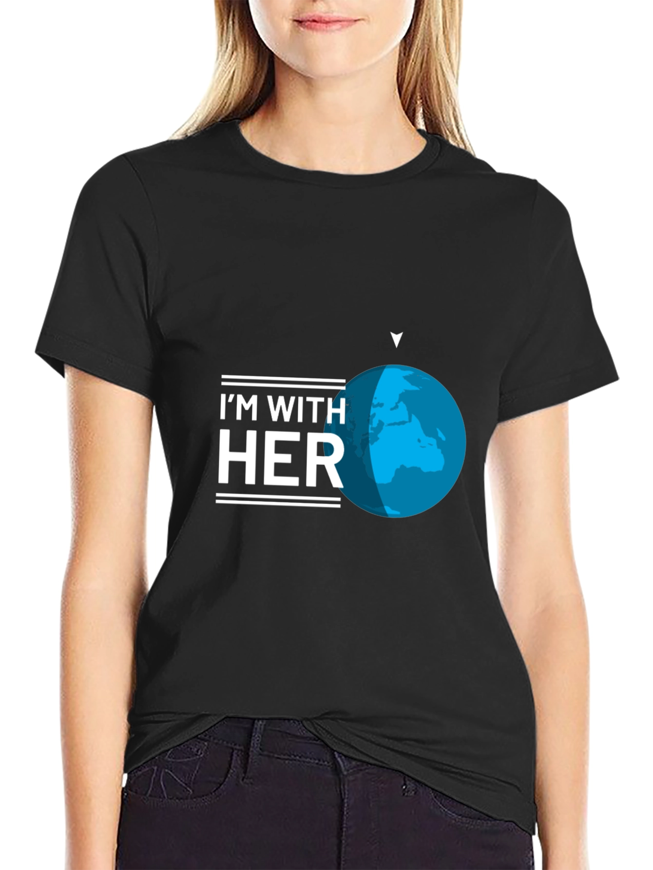 Im With Her Earth Graphic T-Shirt