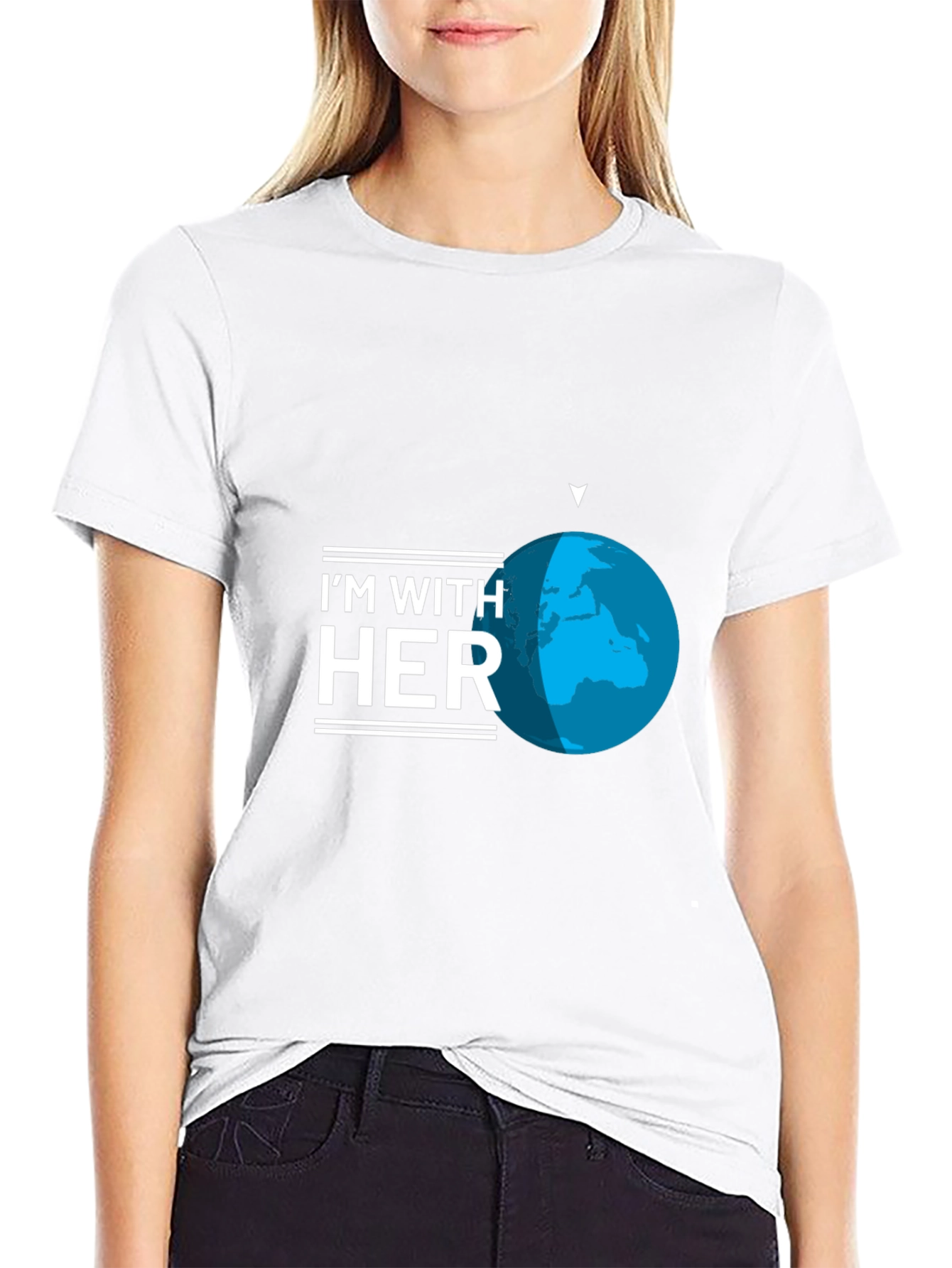 Im With Her Earth Graphic T-Shirt
