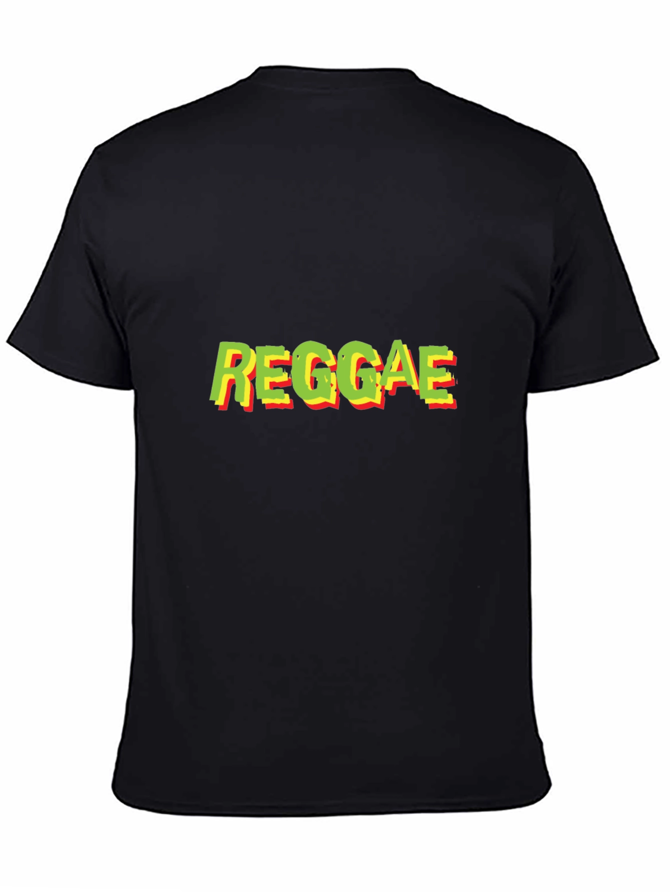 Reggae Text Graphic Black T-Shirt