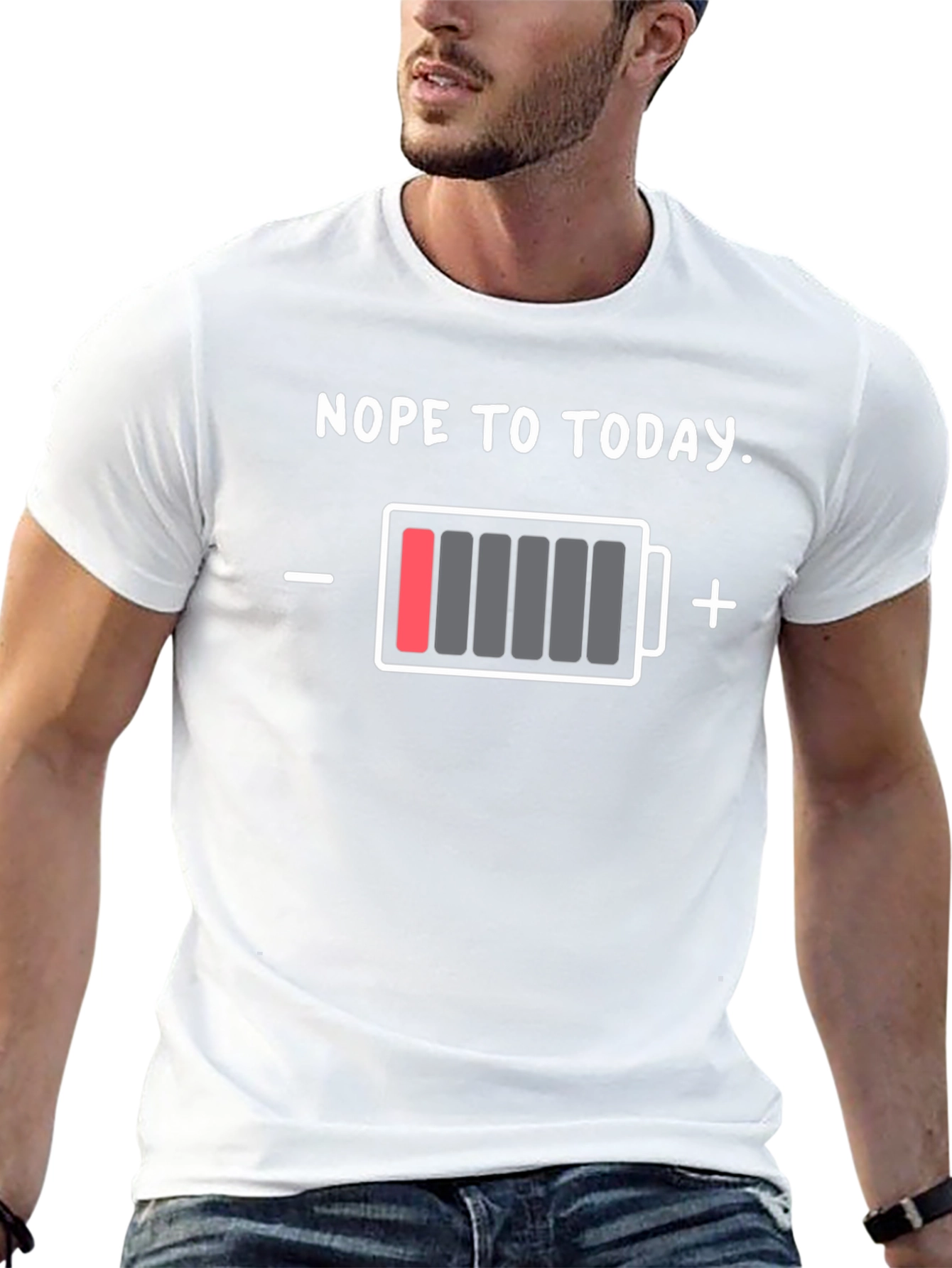Nope to Today Low Battery Graphic Tee