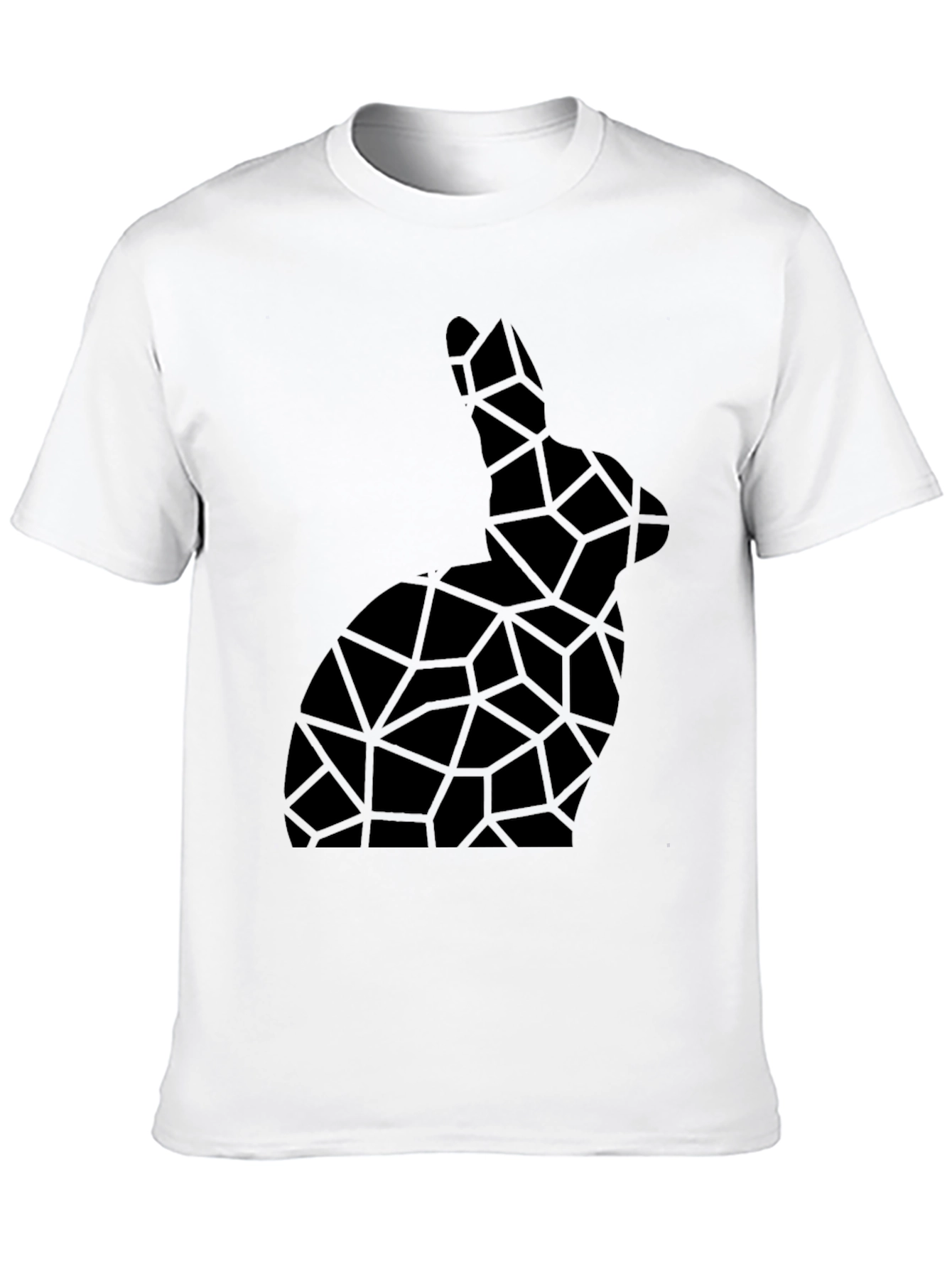 Geometric Rabbit Tee - Modern Abstract Bunny Shirt