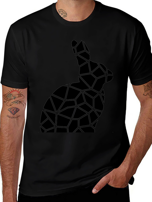 Geometric Rabbit Tee - Modern Abstract Bunny Shirt