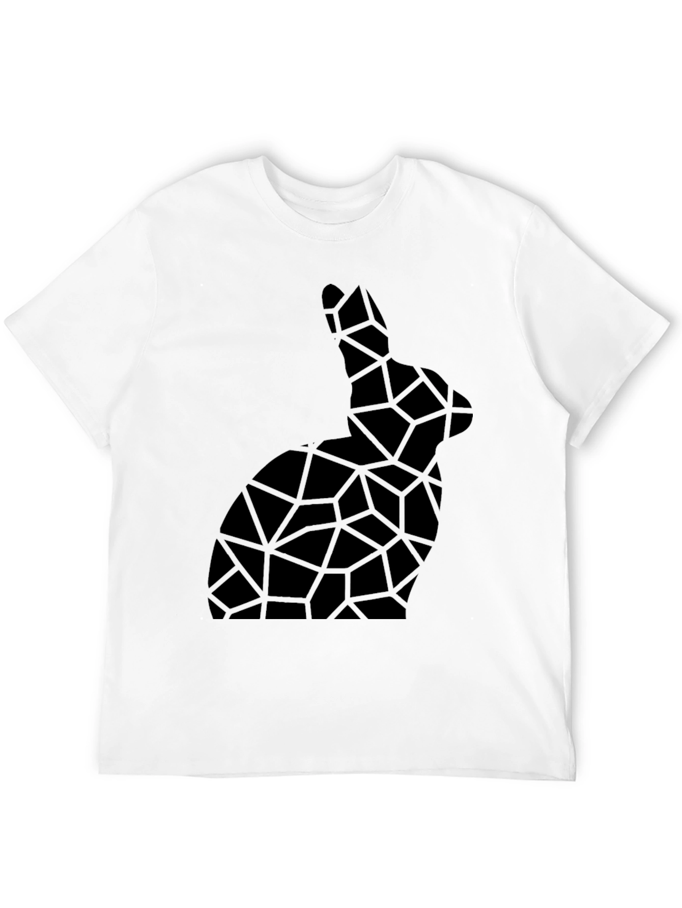 Geometric Rabbit Tee - Modern Abstract Bunny Shirt