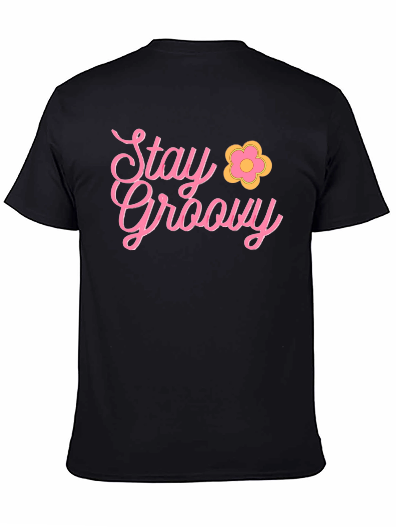 Stay Groovy Retro Black T-Shirt