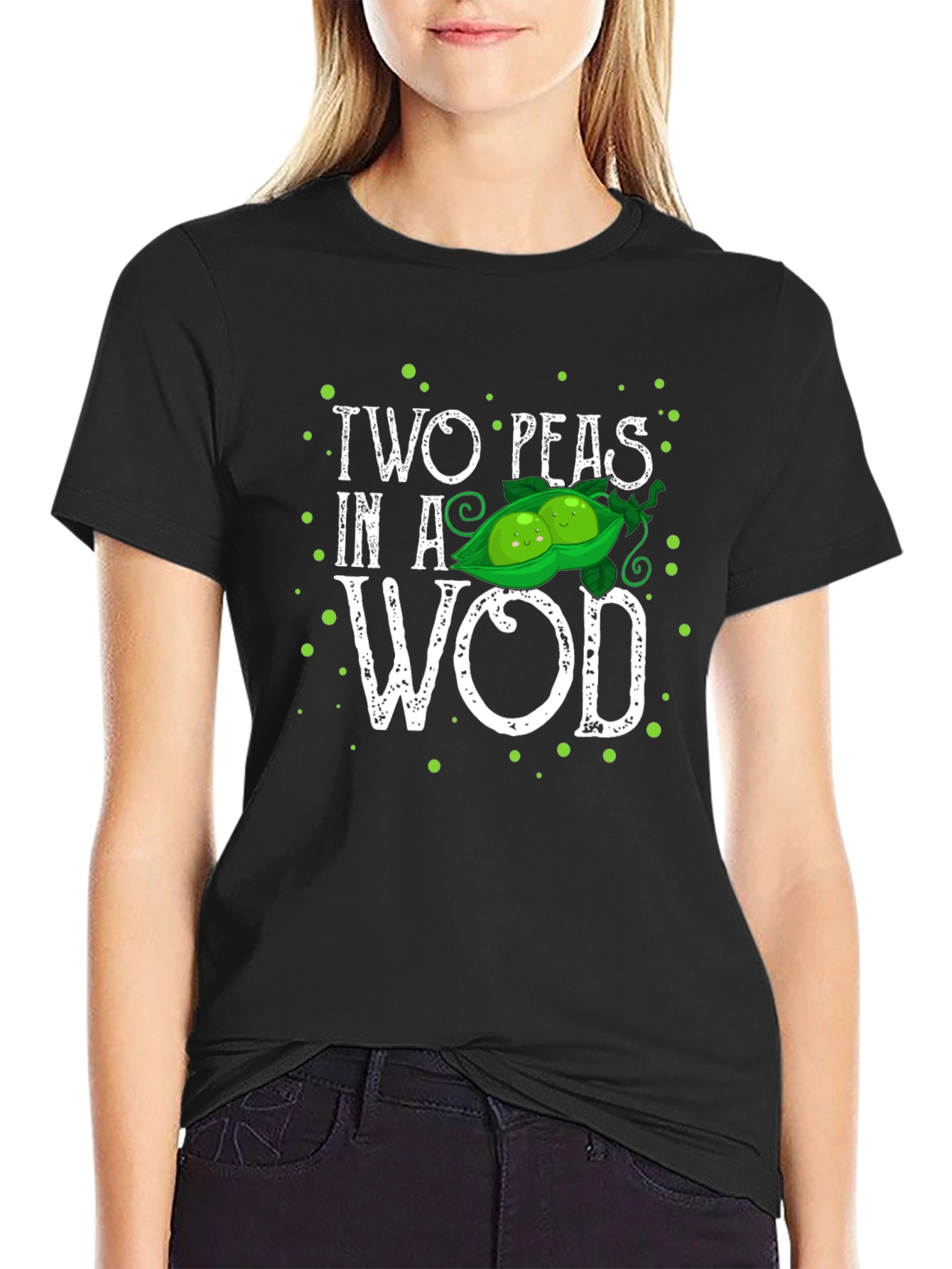 Two Peas in a WOD T-Shirt - Black