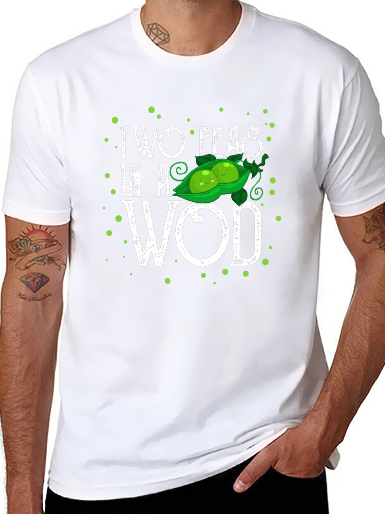 Two Peas in a WOD T-Shirt - Black