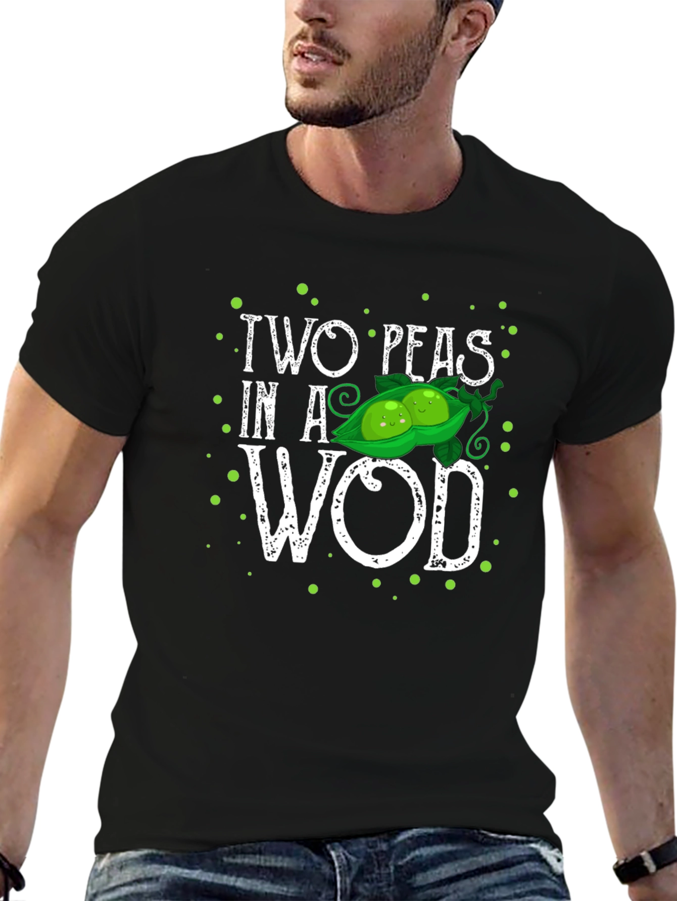 Two Peas in a WOD T-Shirt - Black