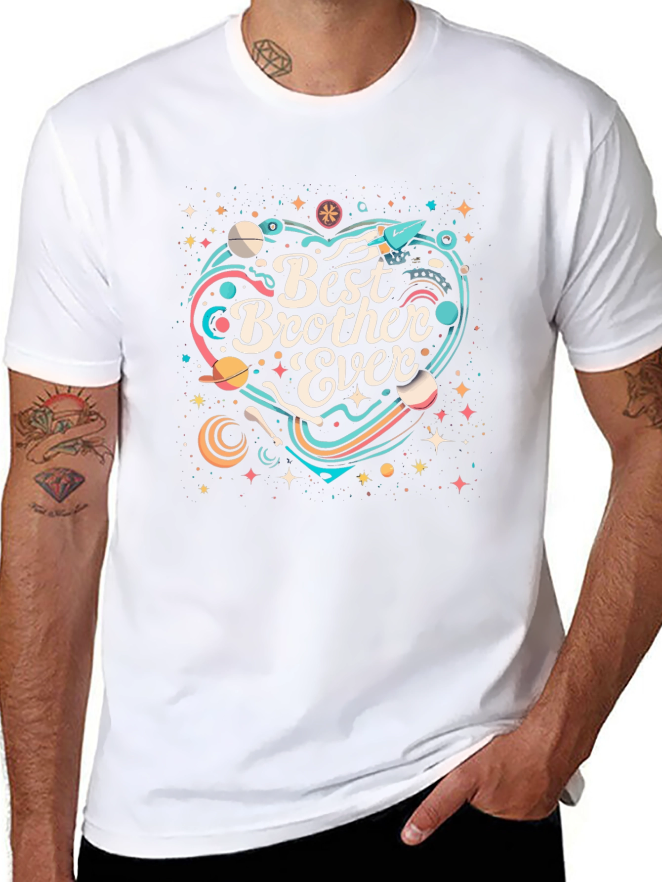 Best Brother Ever Space Graphic Tee