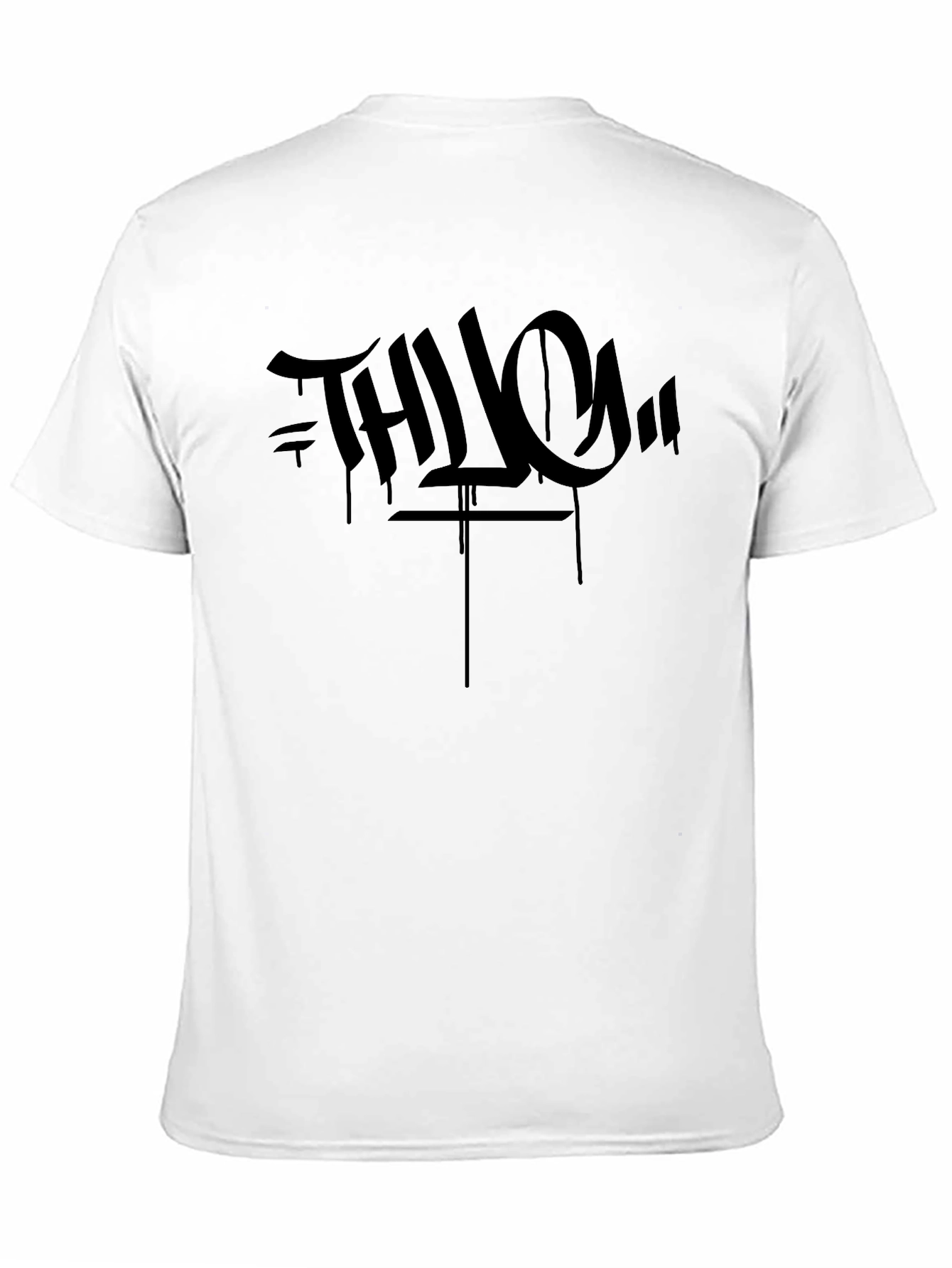 Thug Graffiti Style Black T-Shirt