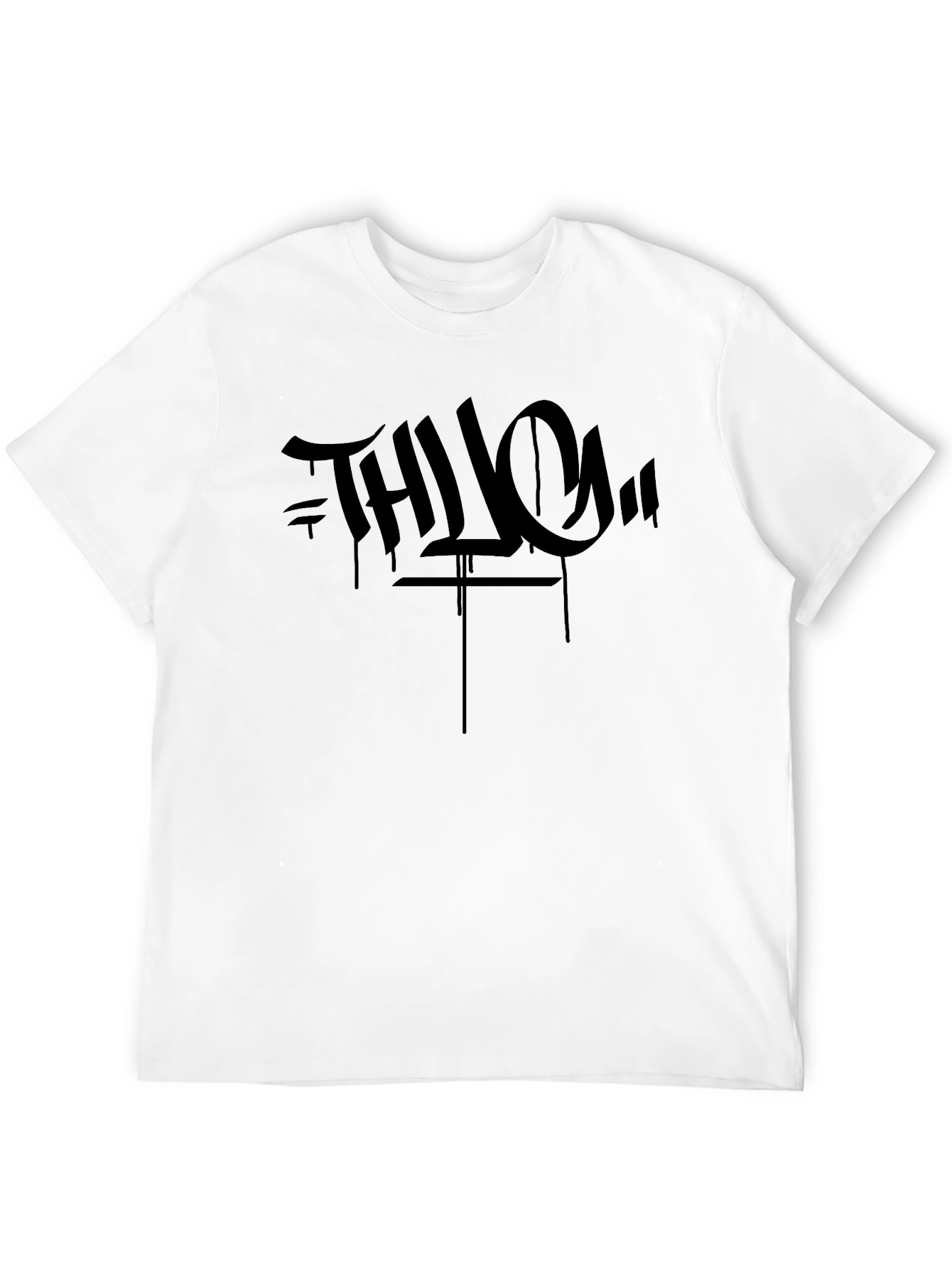 Thug Graffiti Style Black T-Shirt