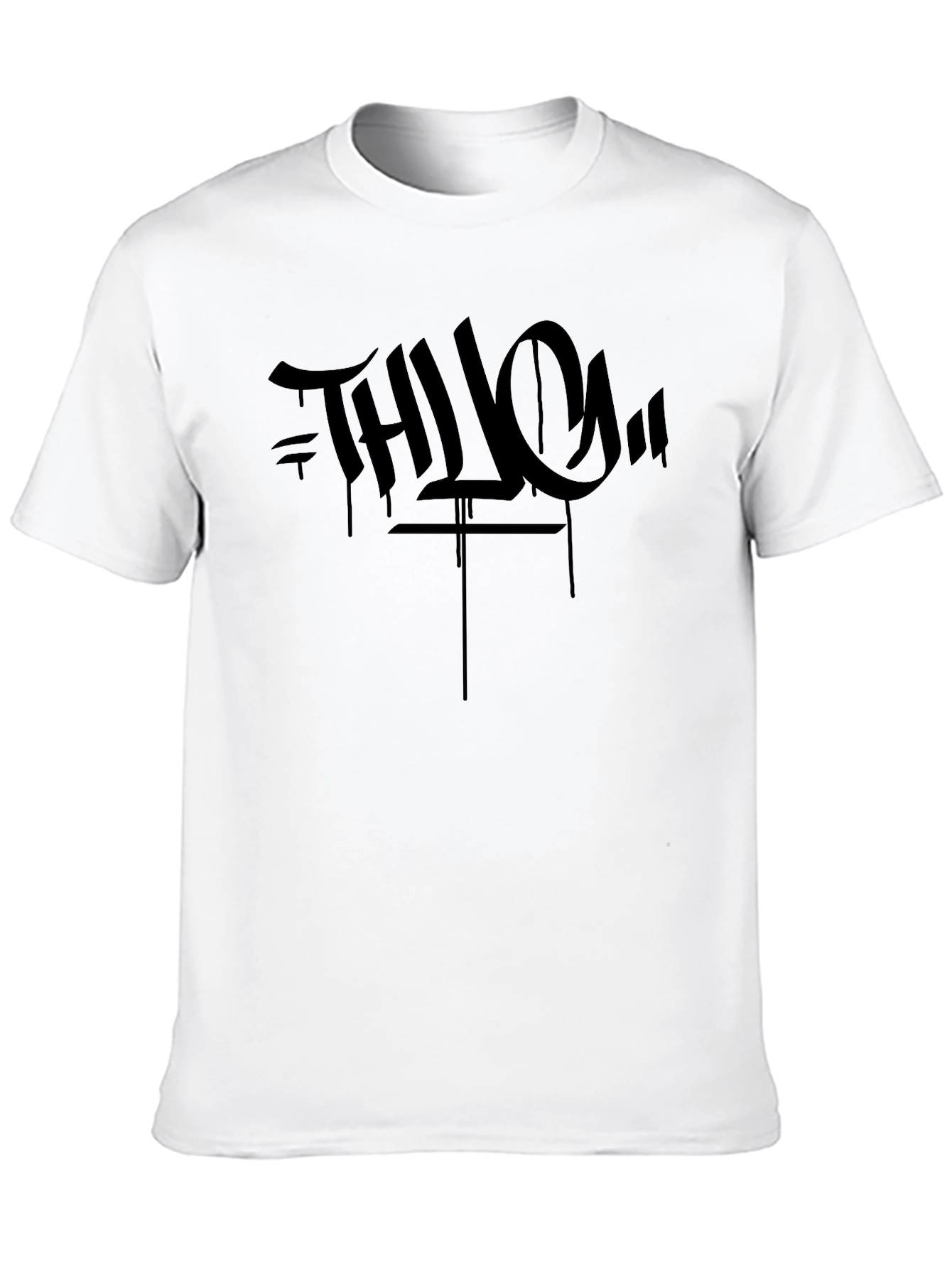 Thug Graffiti Style Black T-Shirt
