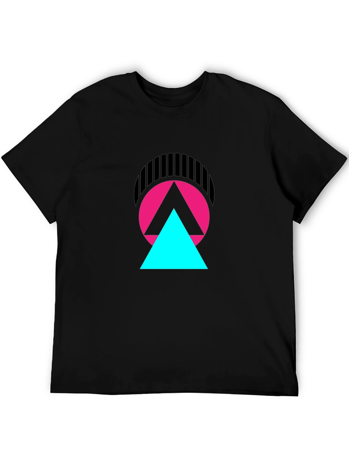 Abstract Geometric Graphic T-Shirt - Modern Design