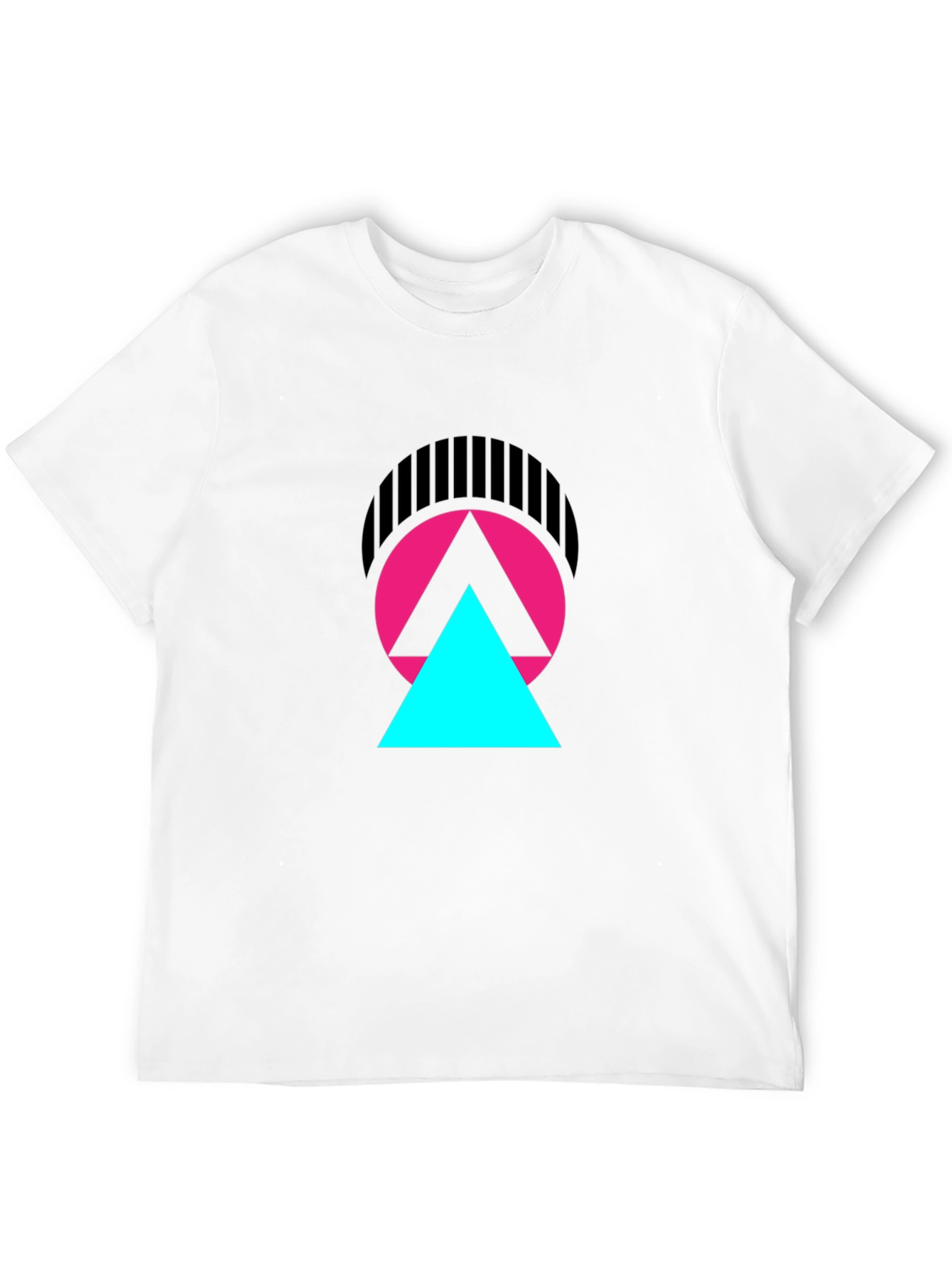 Abstract Geometric Graphic T-Shirt - Modern Design