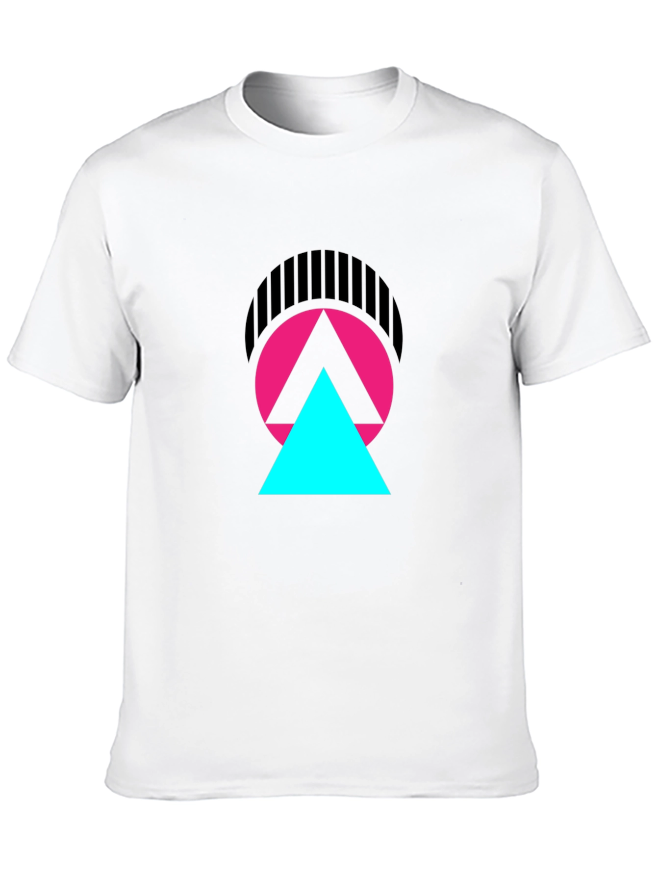 Abstract Geometric Graphic T-Shirt - Modern Design