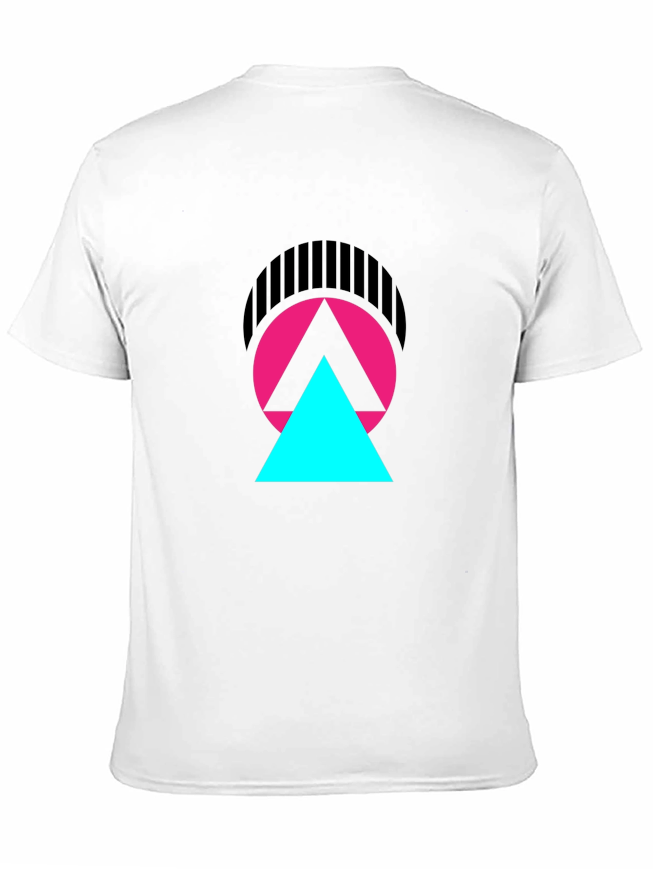 Abstract Geometric Graphic T-Shirt - Modern Design