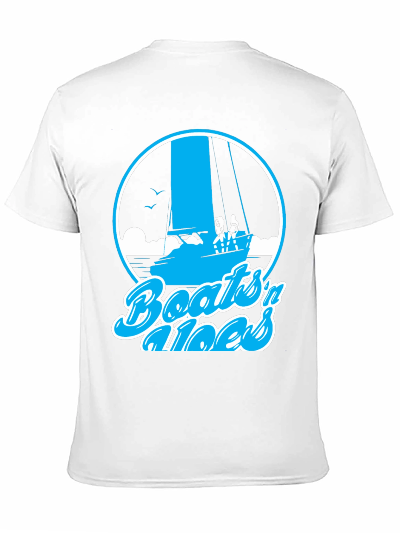 Boats n Aloes Black Graphic T-Shirt