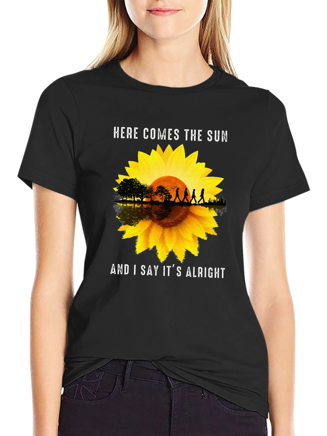 Here Comes The Sun Sunflower Graphic Tee