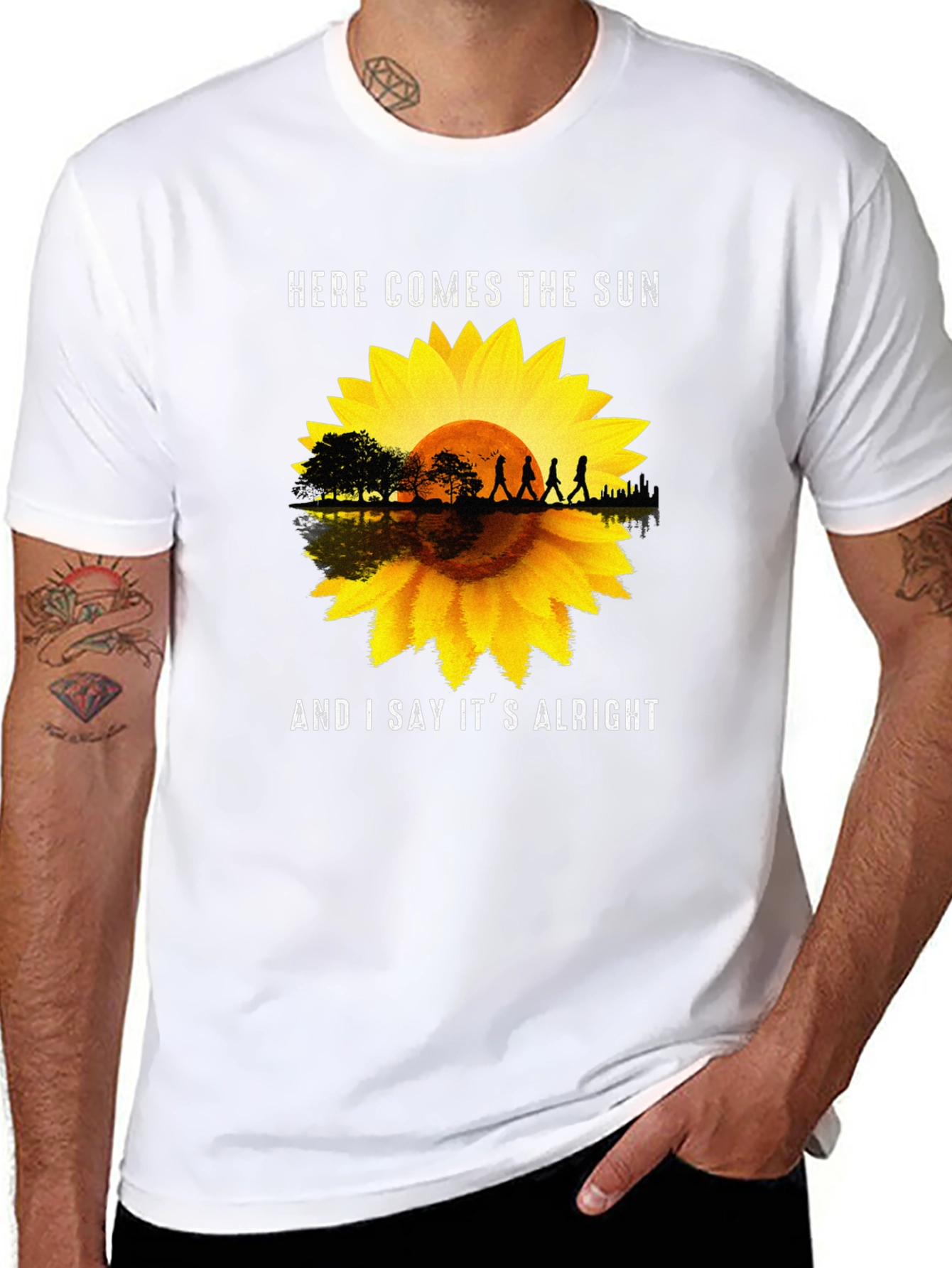 Here Comes The Sun Sunflower Graphic Tee