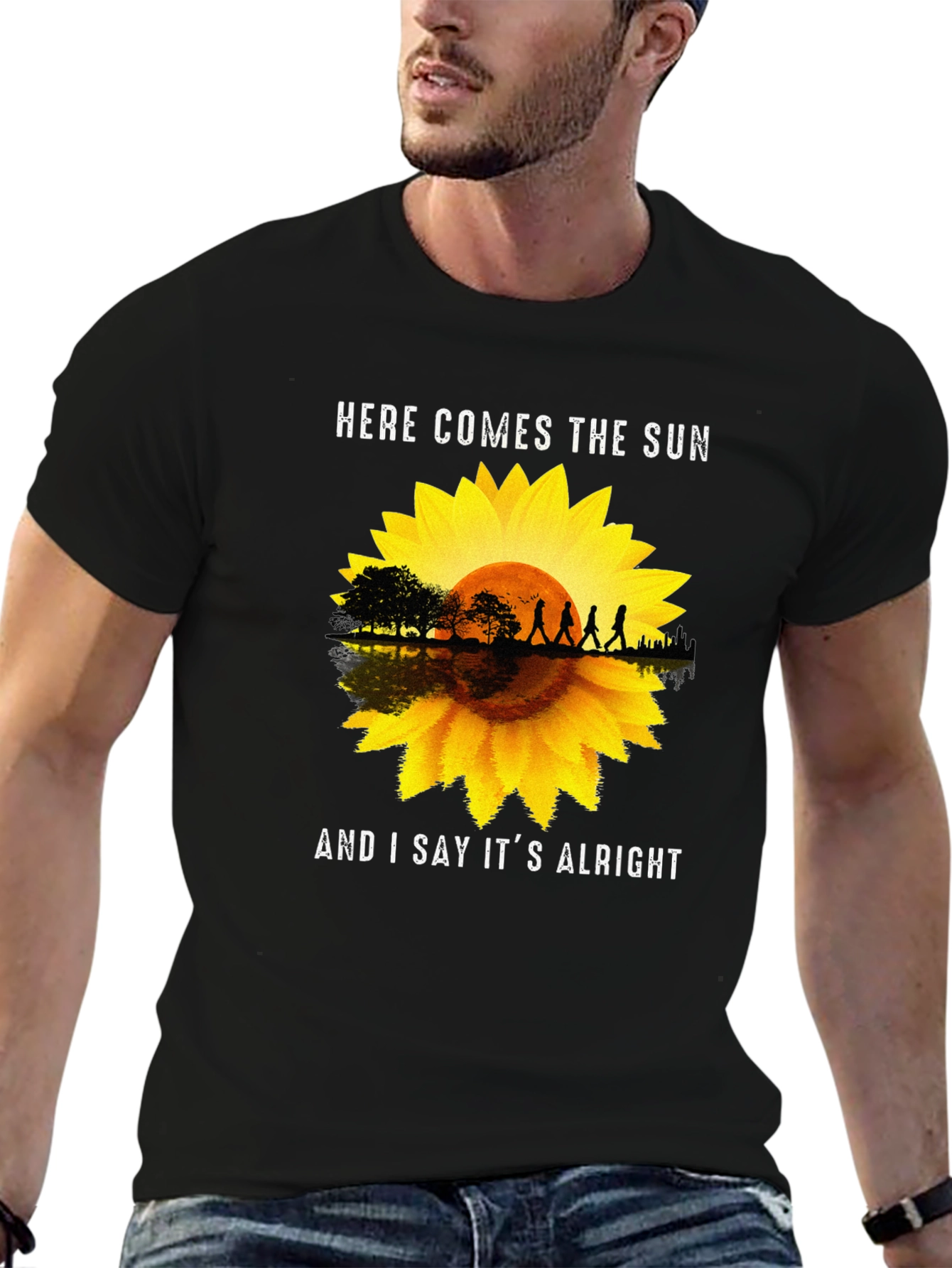 Here Comes The Sun Sunflower Graphic Tee
