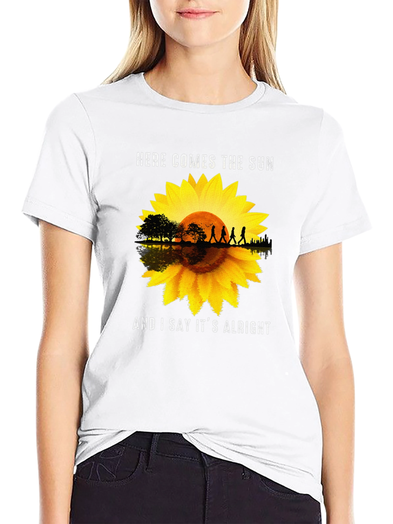 Here Comes The Sun Sunflower Graphic Tee