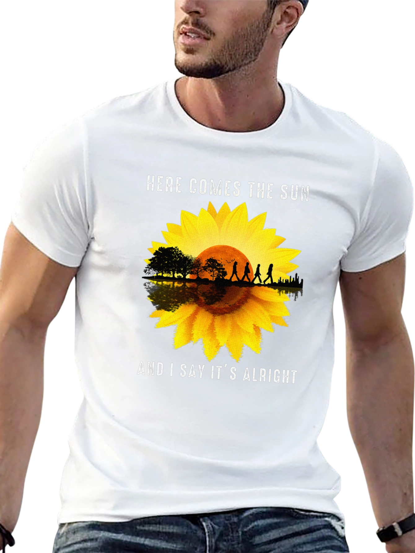 Here Comes The Sun Sunflower Graphic Tee