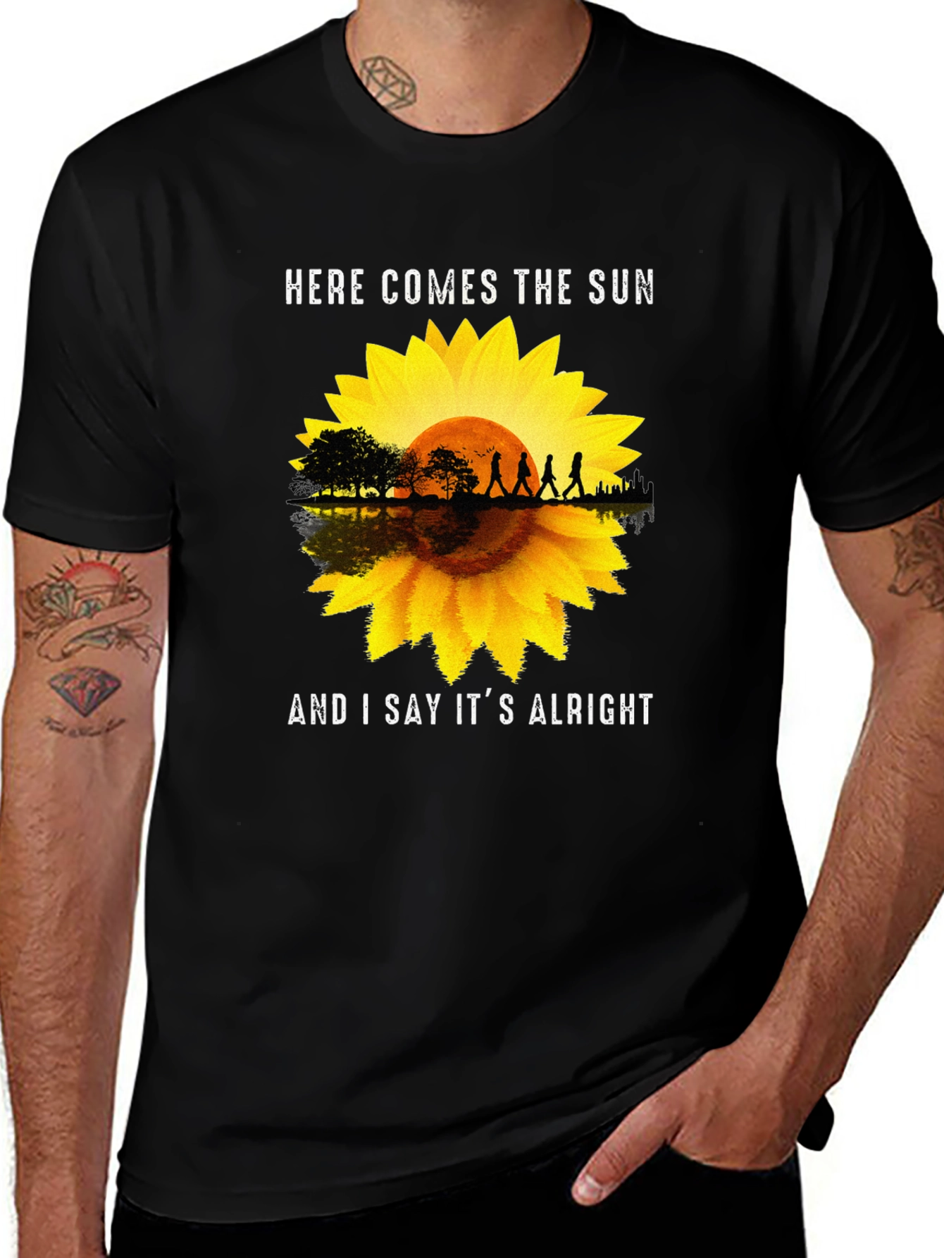 Here Comes The Sun Sunflower Graphic Tee