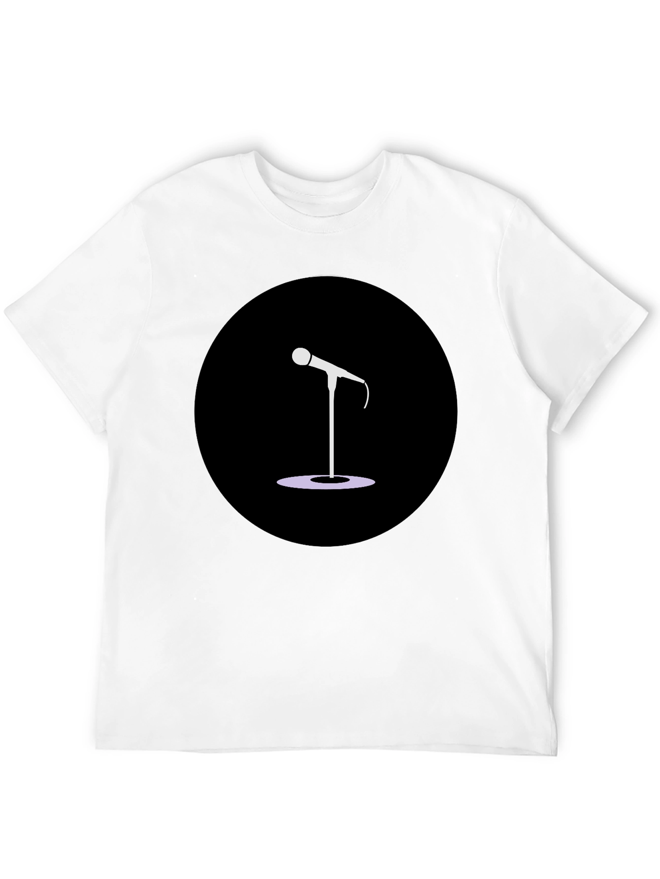 Mic Graphic Tee - Black Casual T-Shirt