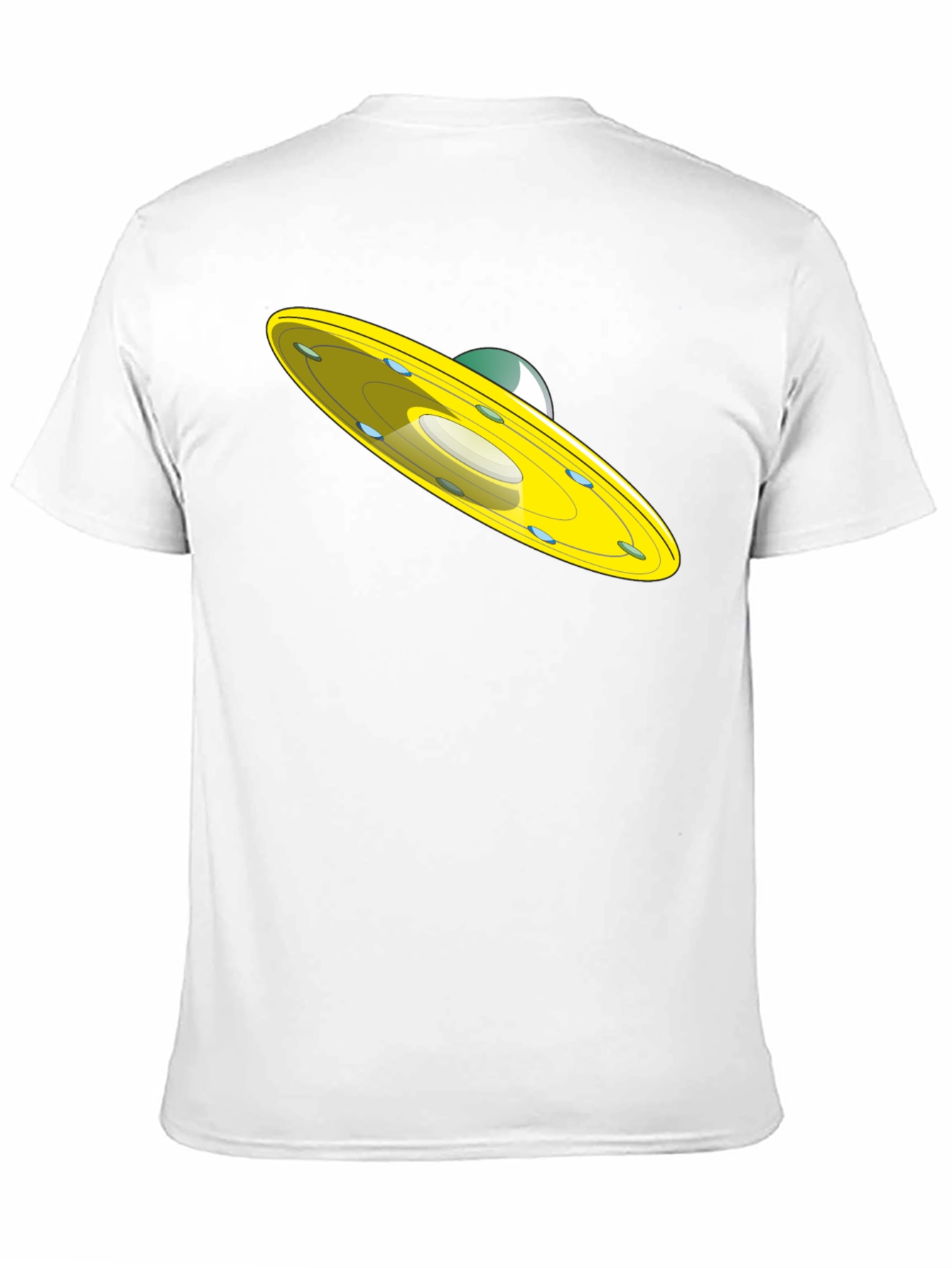 UFO Graphic Tee - Black Cotton Blend Casual Shirt