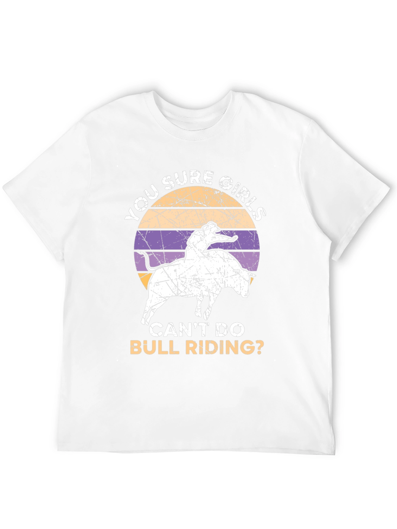 Funny Womens Bull Riding Graphic Tee