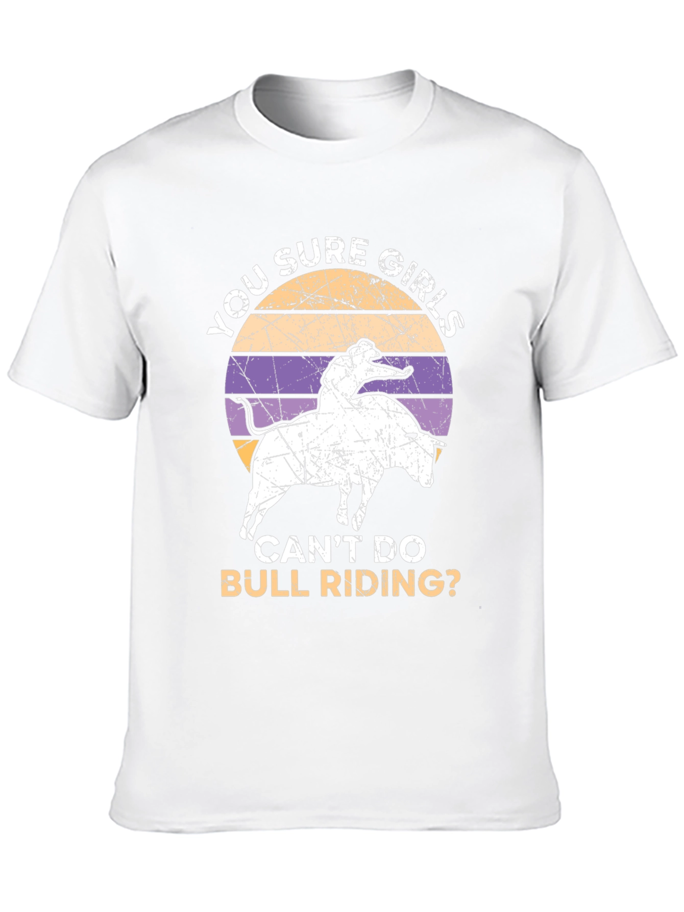 Funny Womens Bull Riding Graphic Tee