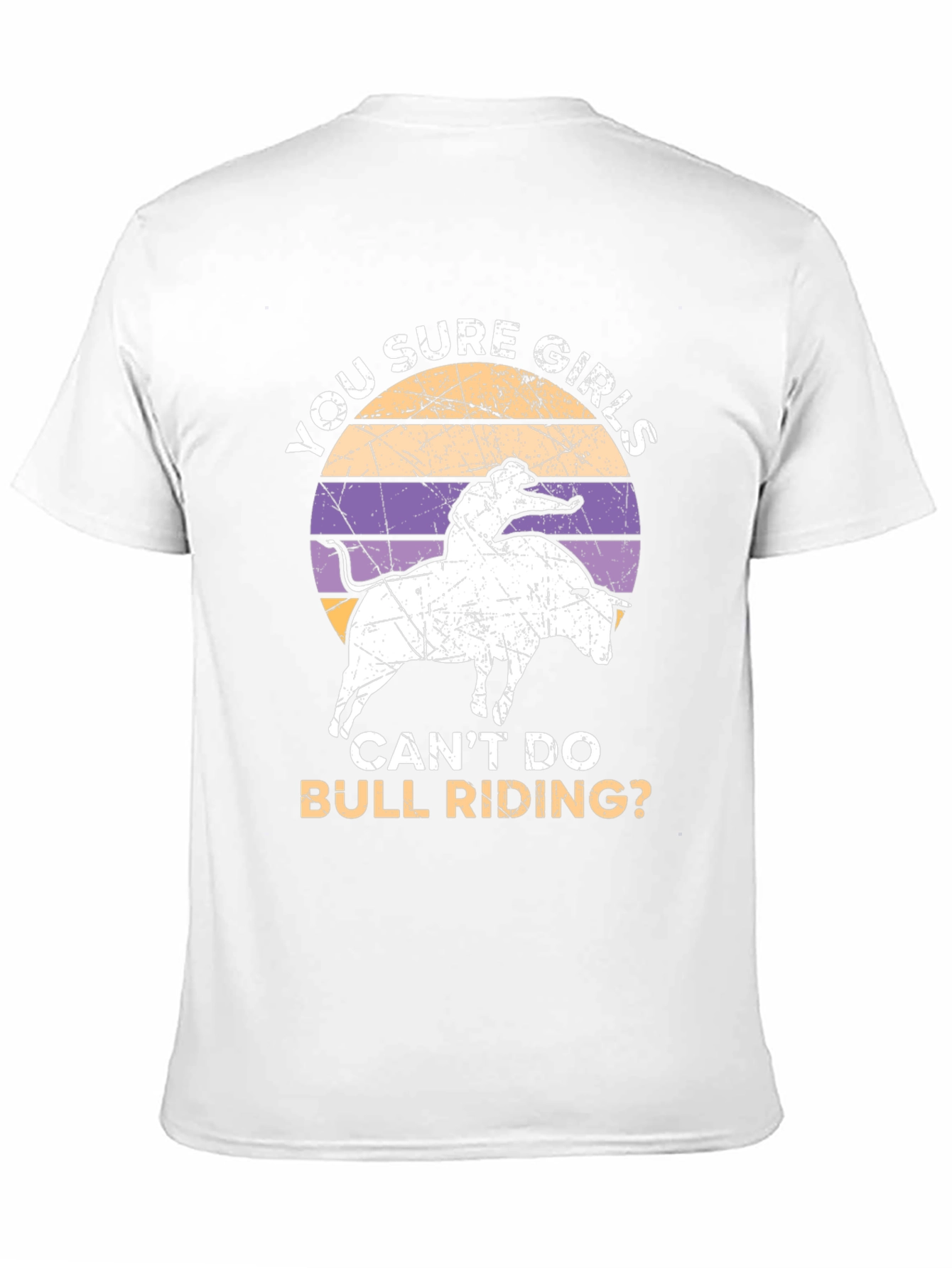 Funny Womens Bull Riding Graphic Tee
