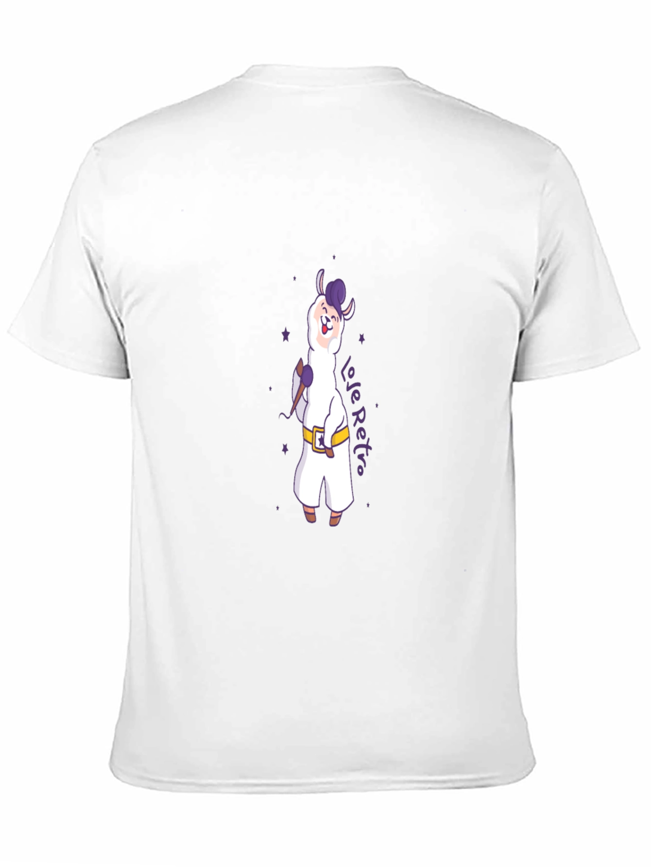 Llama Retro Graphic T-Shirt - Black