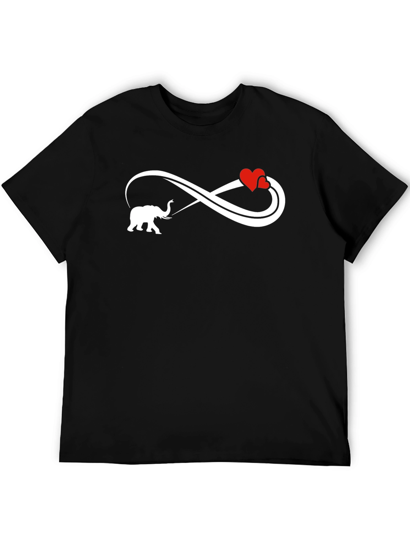 Elephant Love Infinity Black T-Shirt