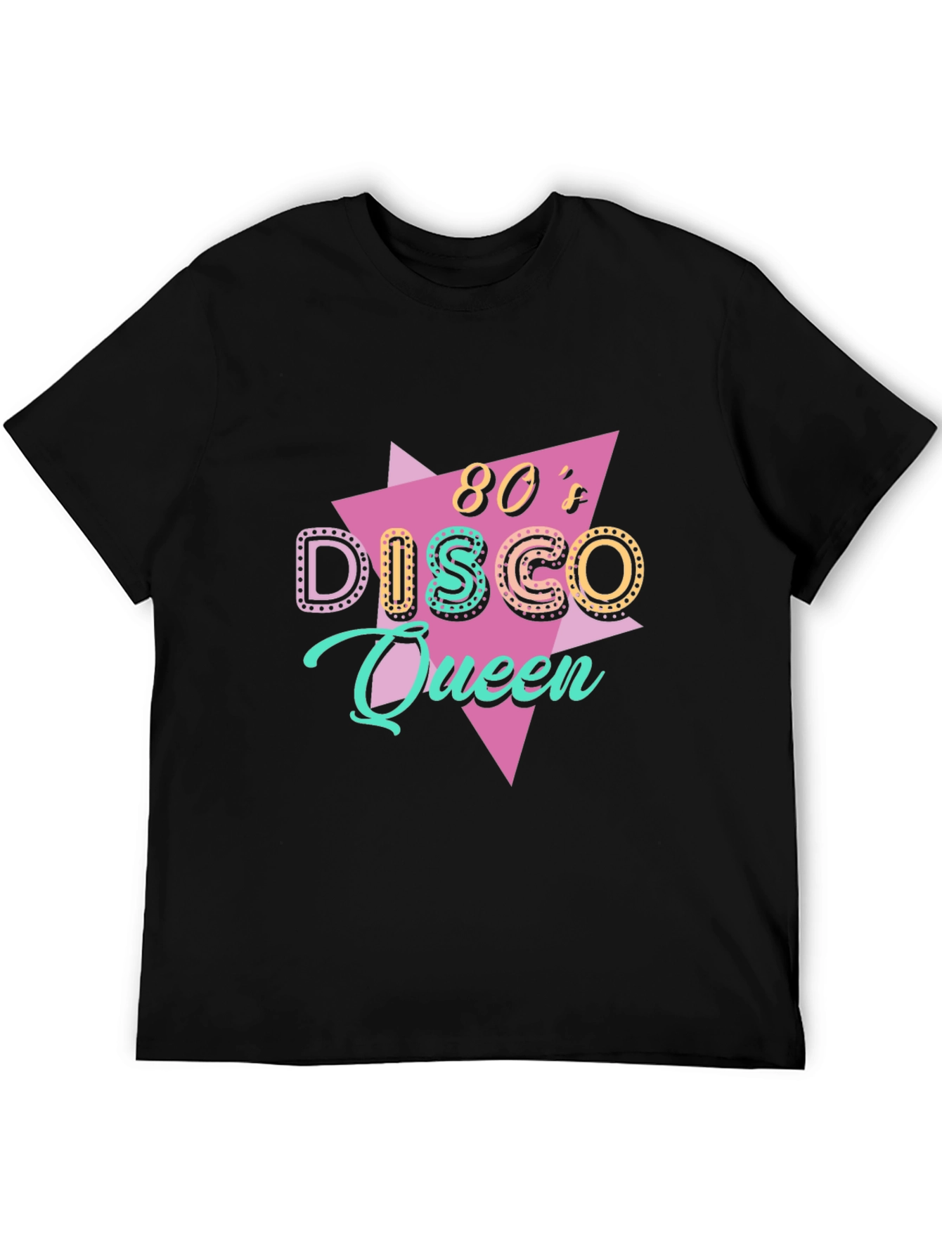 80s Disco Queen Black T-Shirt