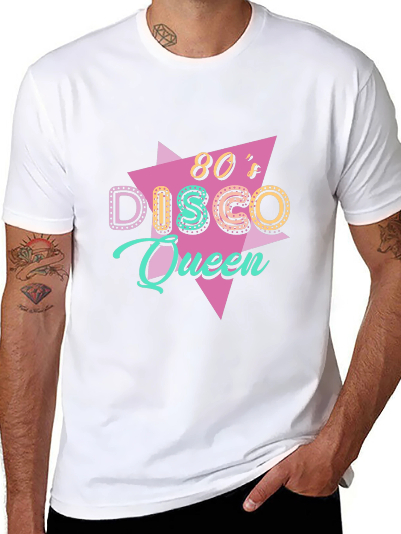 80s Disco Queen Black T-Shirt