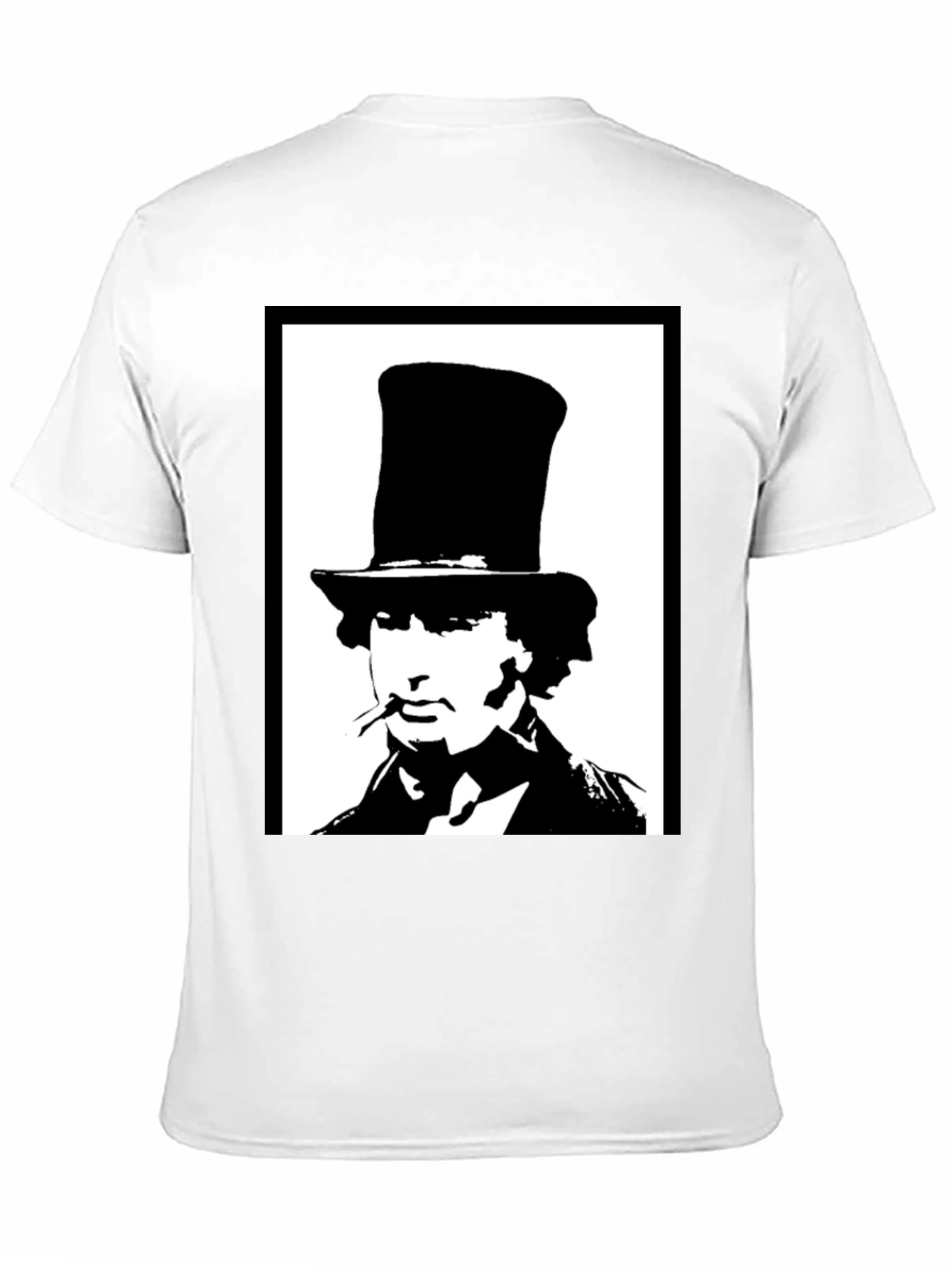 Top Hat Man Graphic Tee - Stylish Black T-Shirt