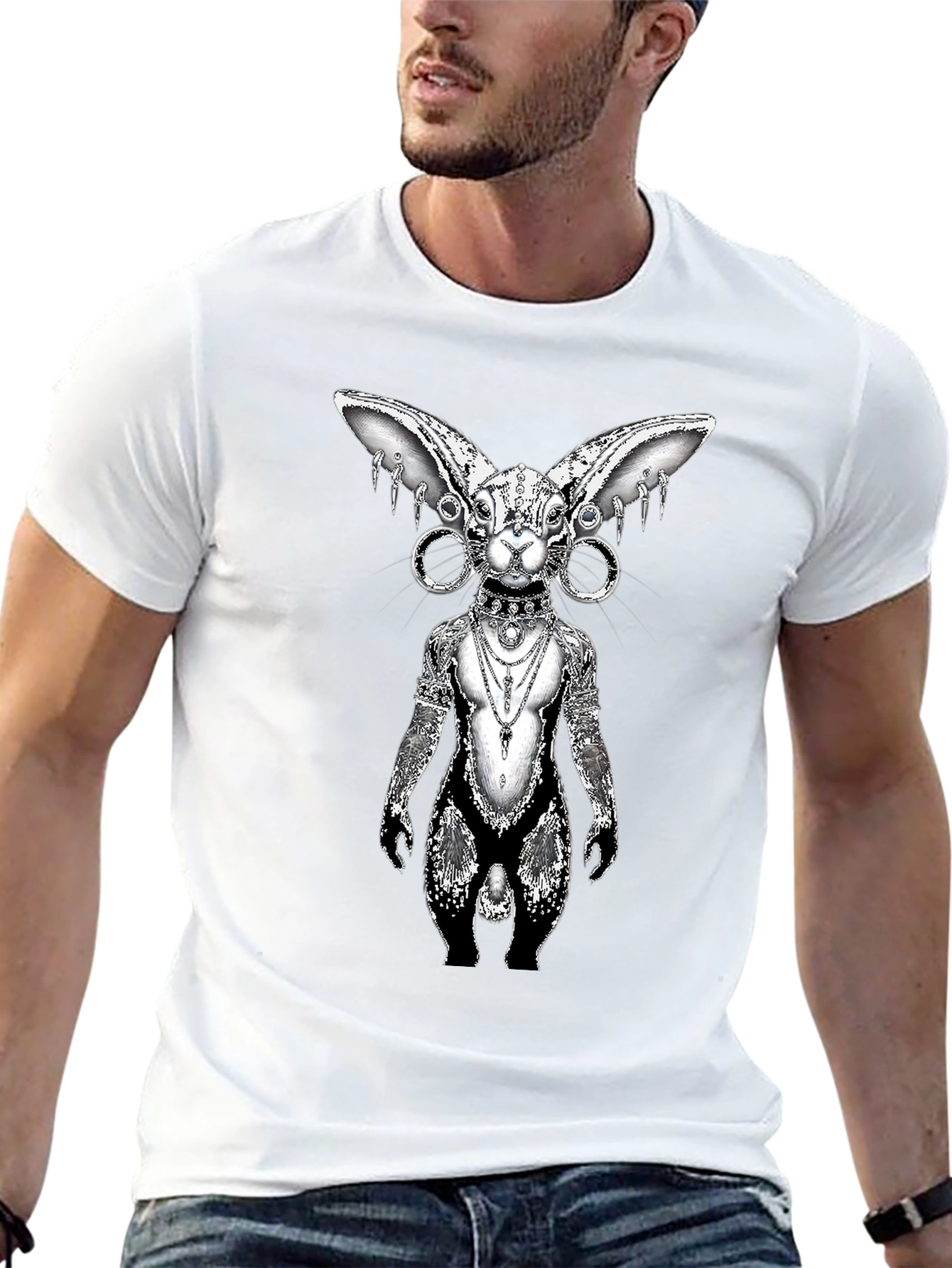 Sphynx Cat Art T-Shirt - Unique Graphic Tee