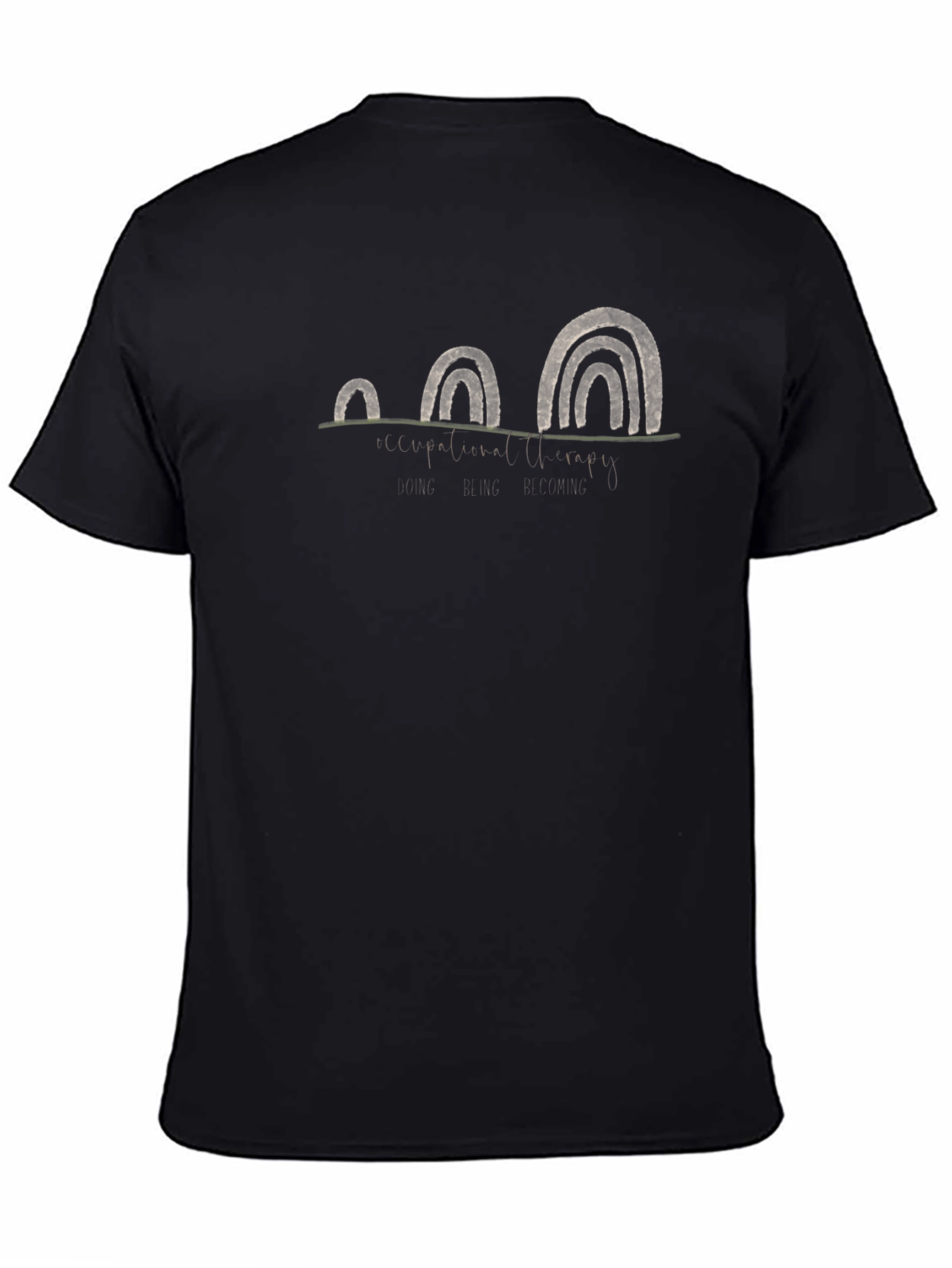 Abstract Arch Graphic Tee - Black Cotton Blend