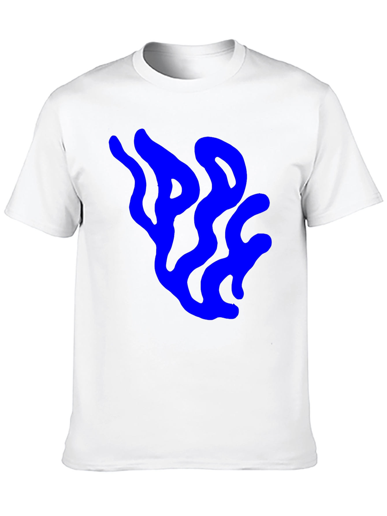 Abstract Blue Design Black T-Shirt