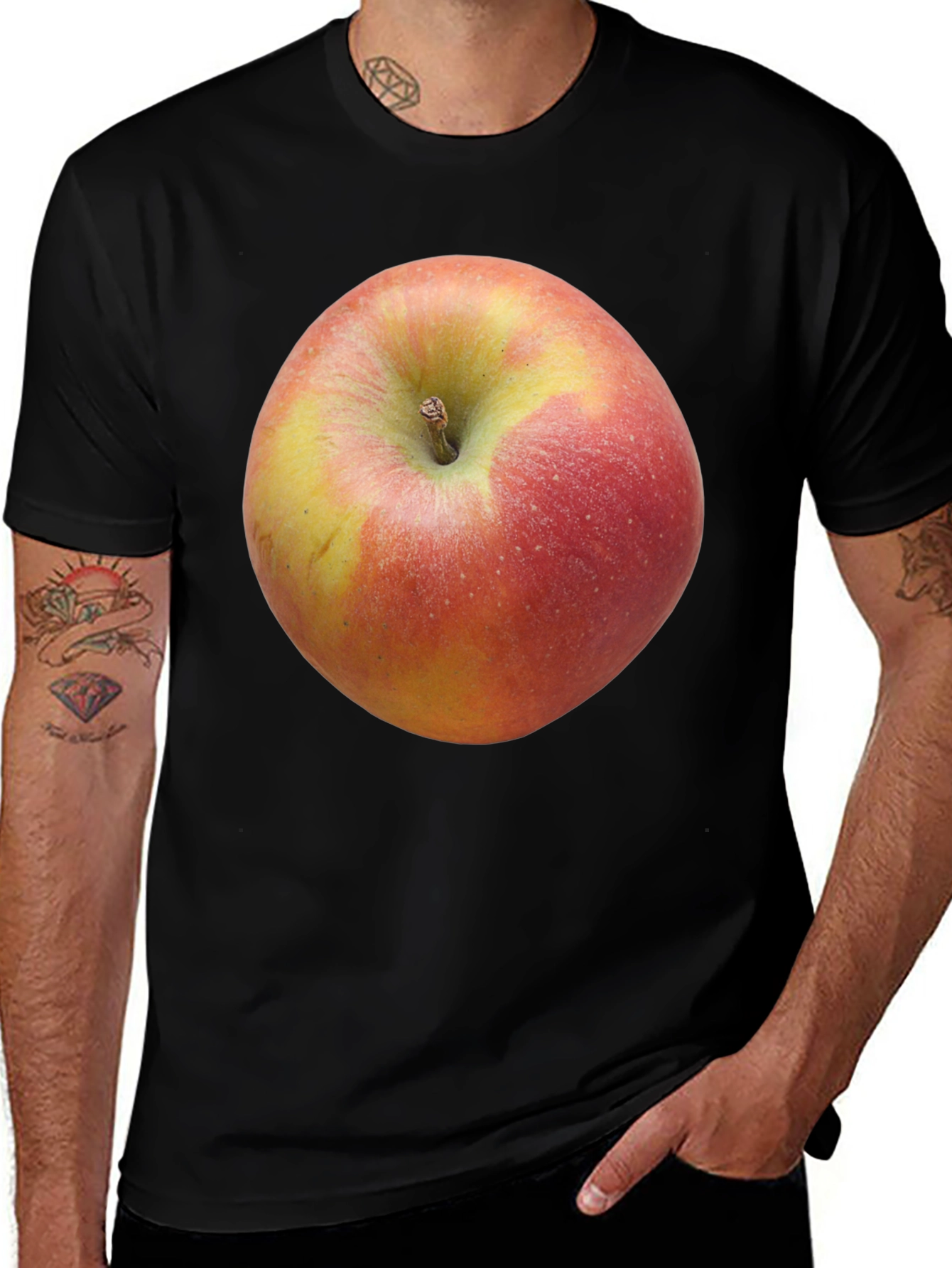 Apple Graphic T-Shirt - Fresh Fruit Design