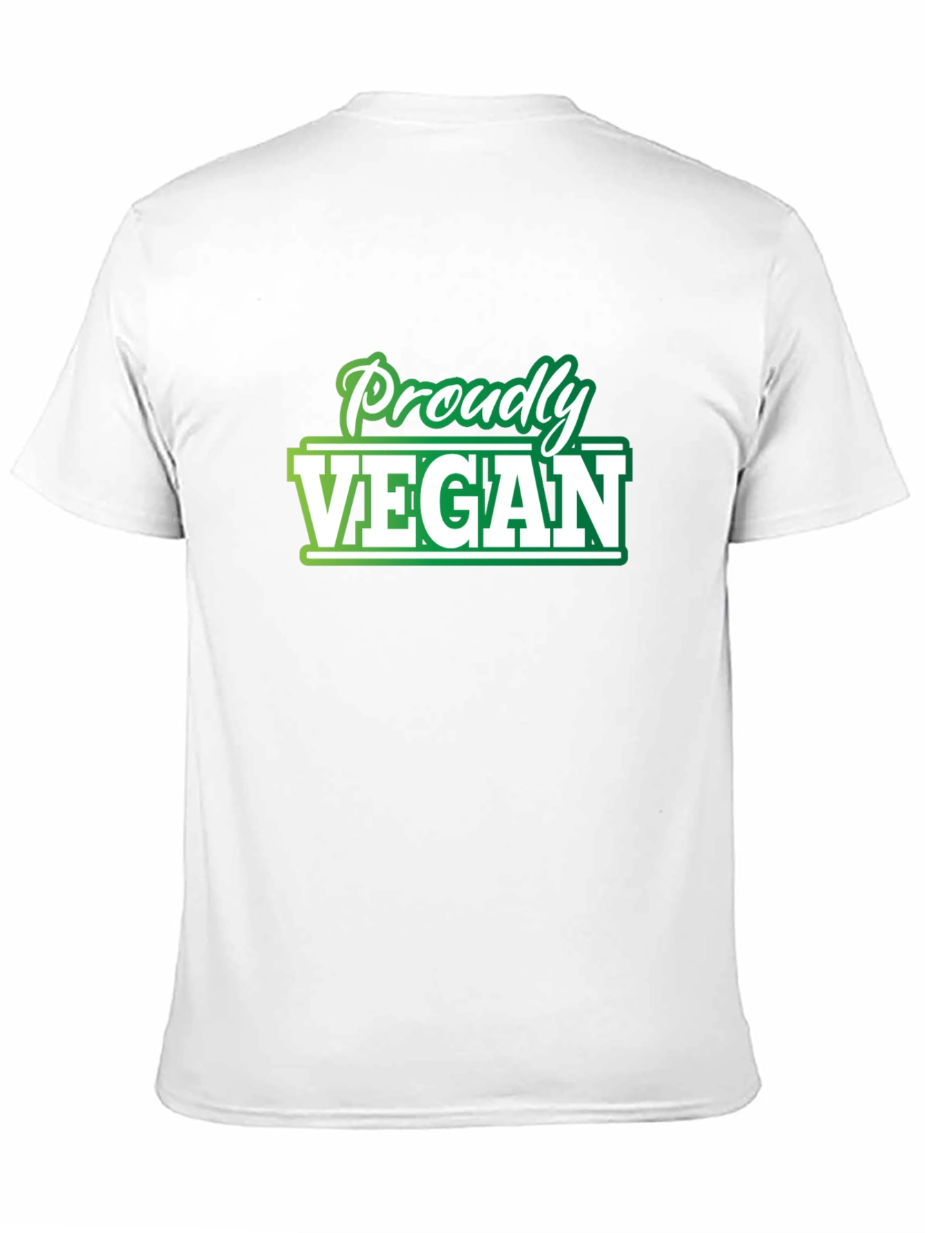 Proudly Vegan T-Shirt - Green and White Graphic Tee
