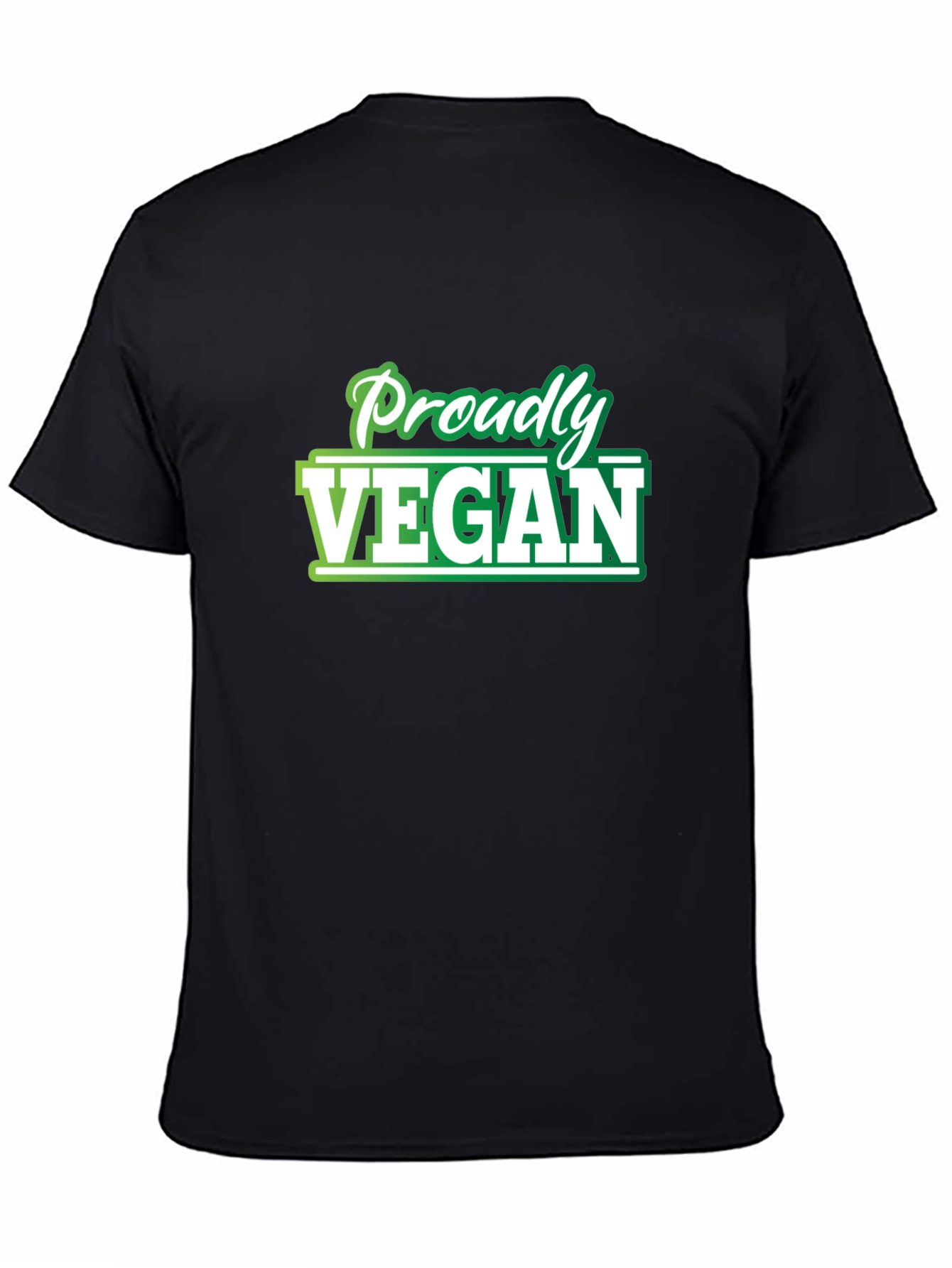 Proudly Vegan T-Shirt - Green and White Graphic Tee