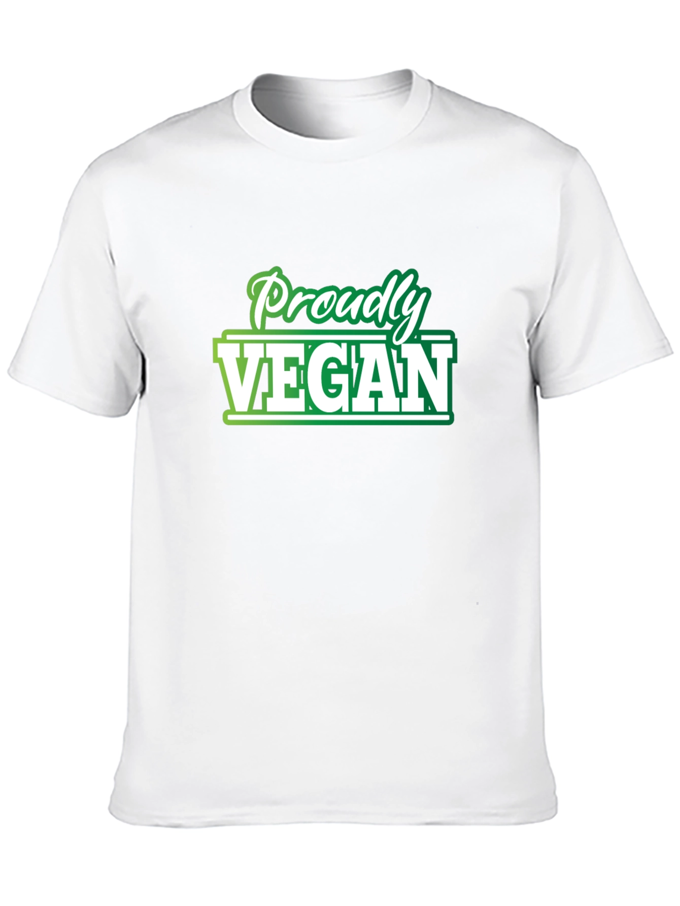 Proudly Vegan T-Shirt - Green and White Graphic Tee