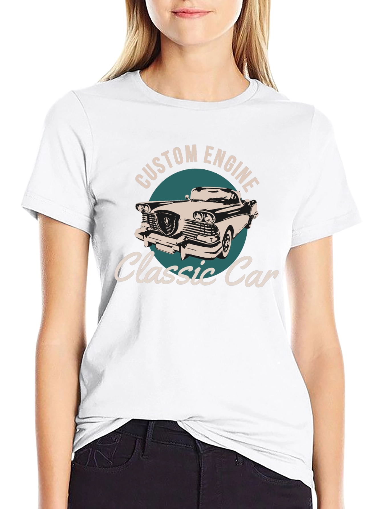 Classic Car Custom Engine Graphic T-Shirt