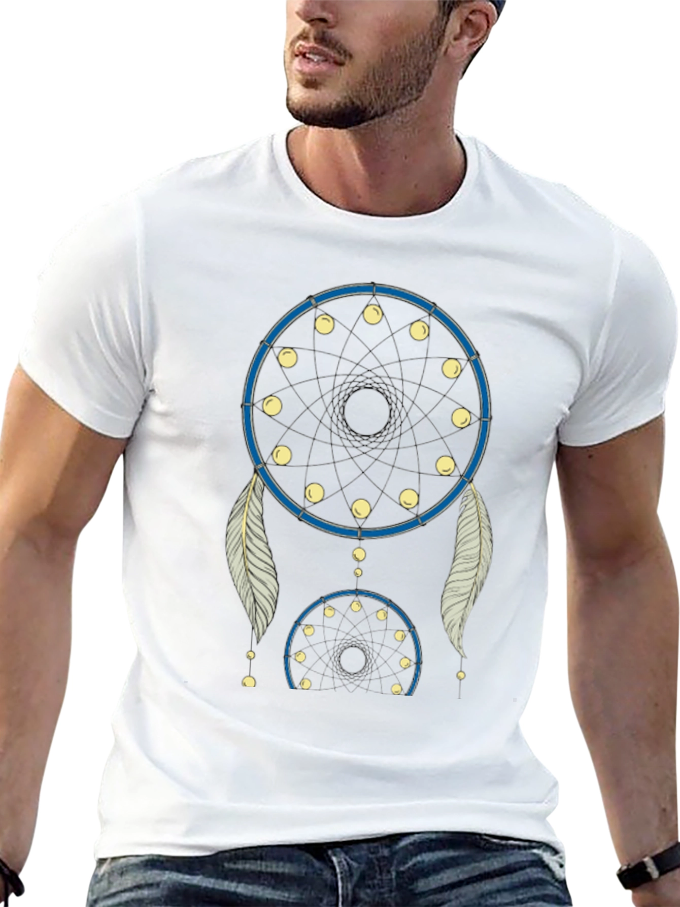 Dream Catcher Graphic Tee - Black Cotton T-Shirt